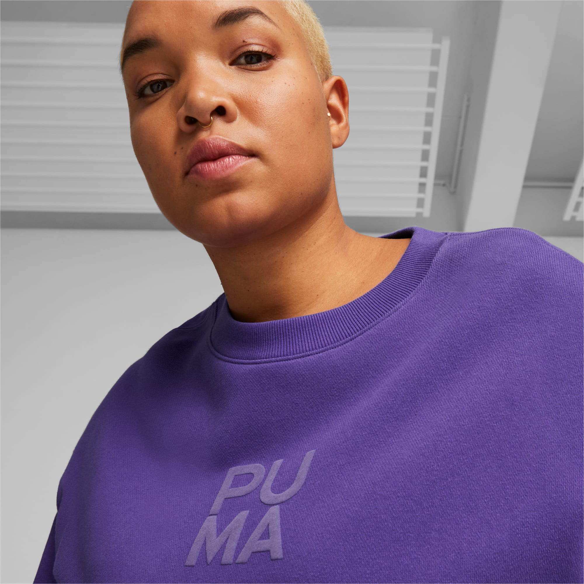 PUMA Infuse Sweatshirt Voor Dames, Team Violet