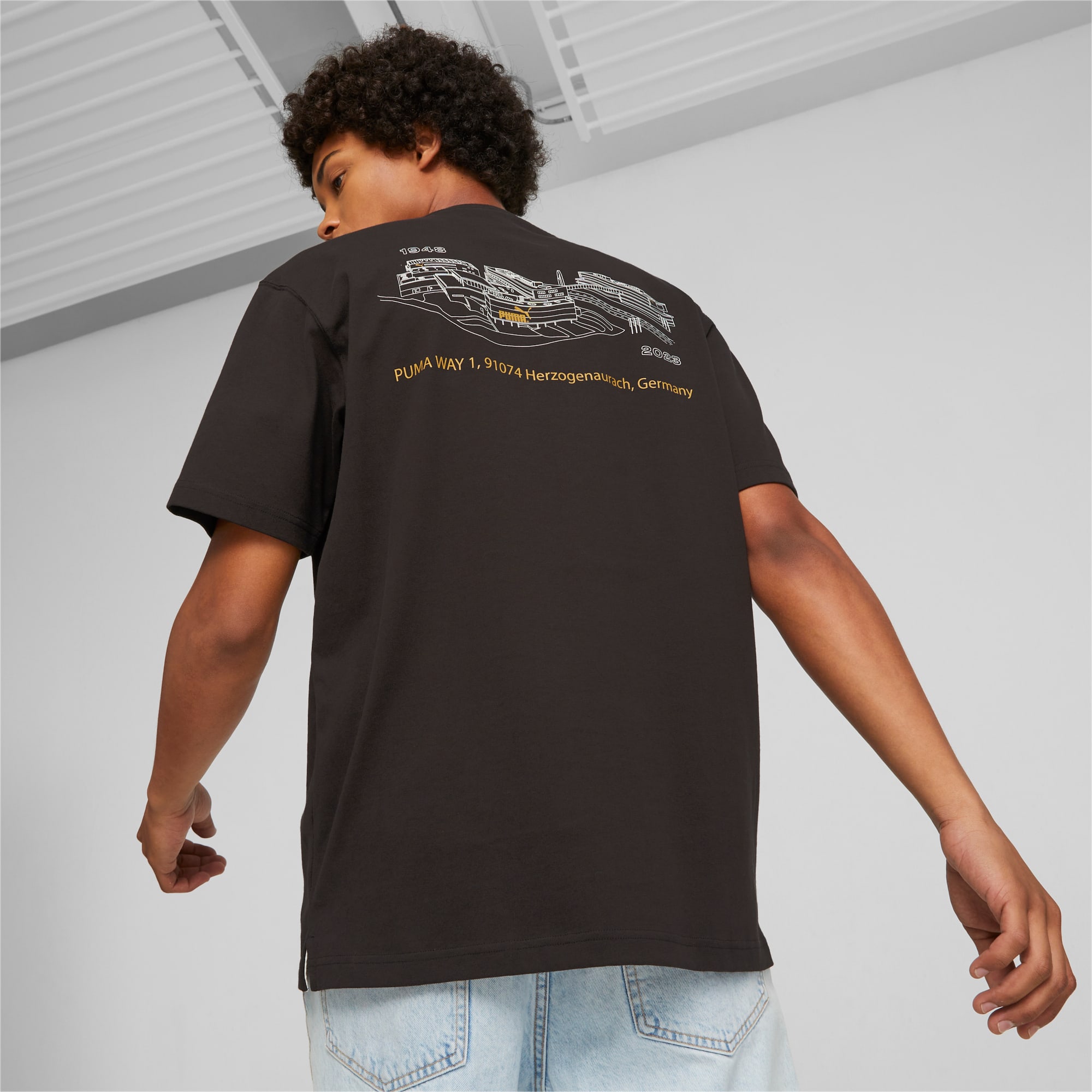 PUMA T-Shirt Emblématique Avec Logo Des 75 Ans Pour Homme, Noir