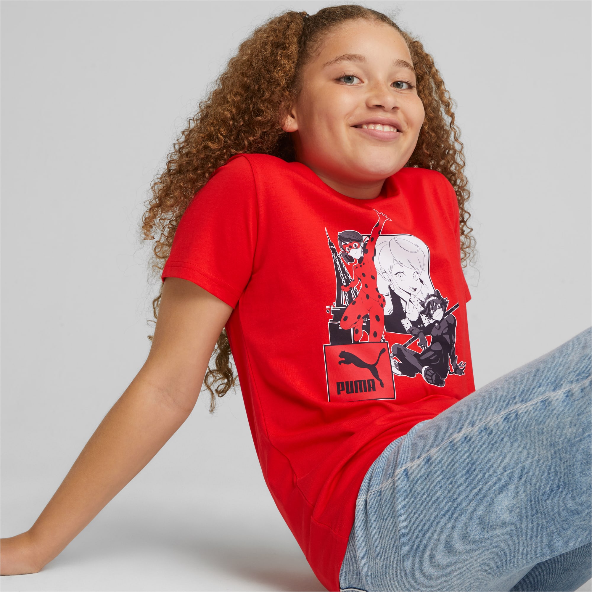 PUMA X MIRACULOUS T-Shirt Teenager Für Kinder, Rot, Größe: 15-16Y, Kleidung