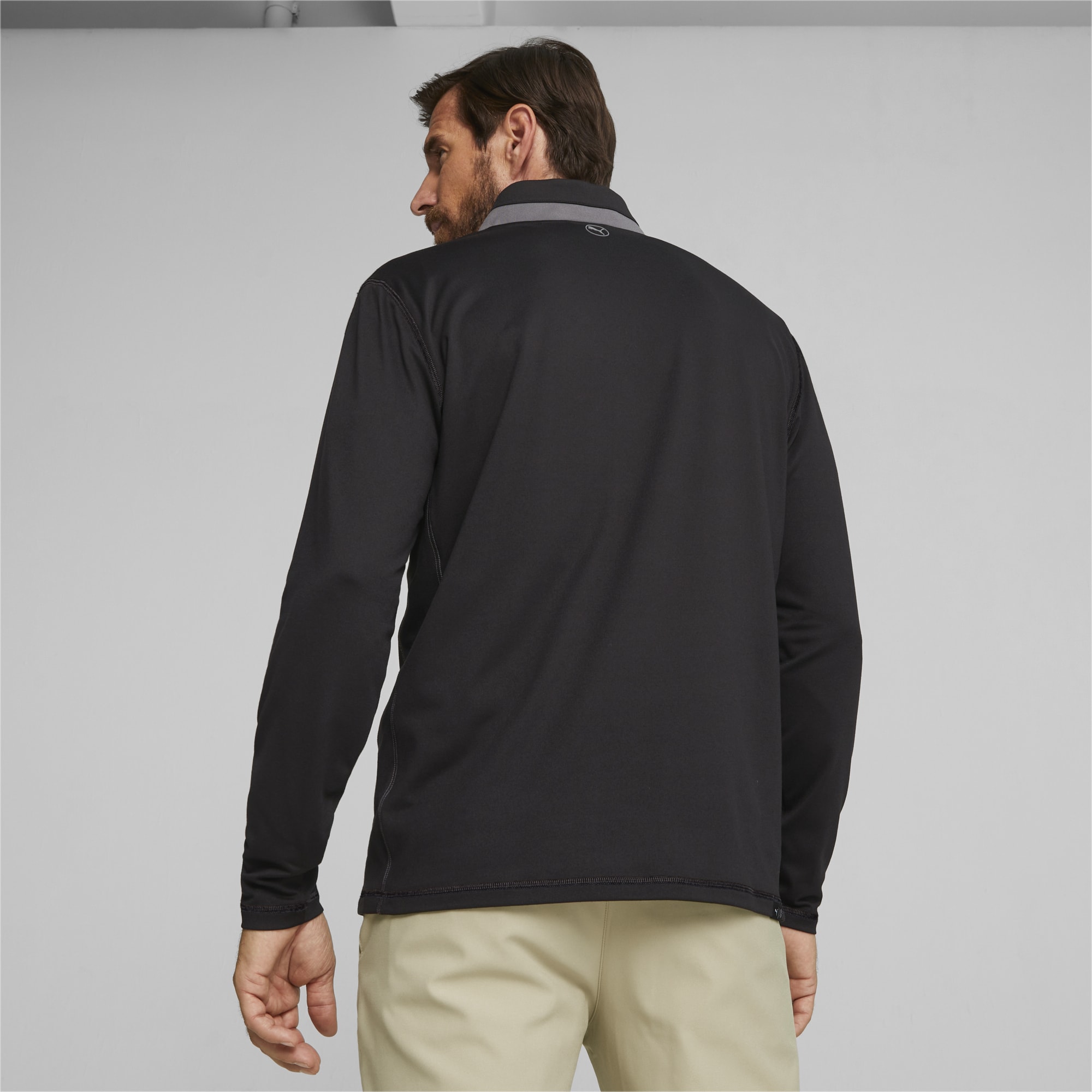 PUMA Men's Lightweight Golf Pullover Top, Black/Slate Sky, Size S, Clothing