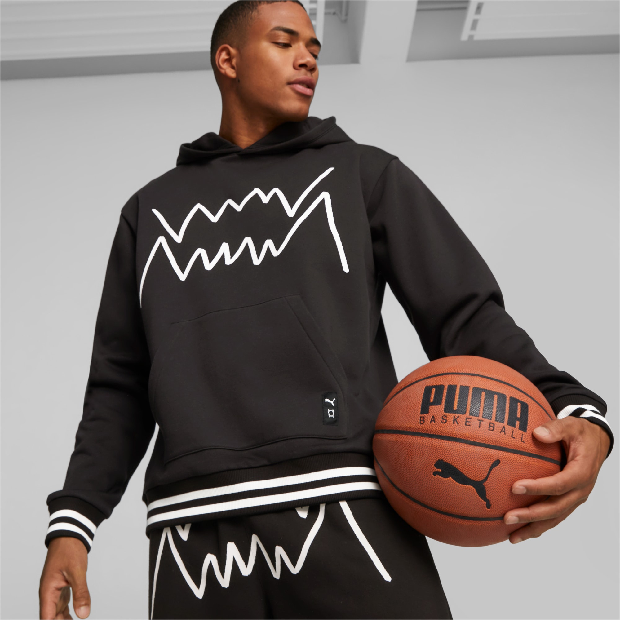 PUMA Franchise Core Basketball Hoodie Herren, Schwarz, Größe: XS, Kleidung