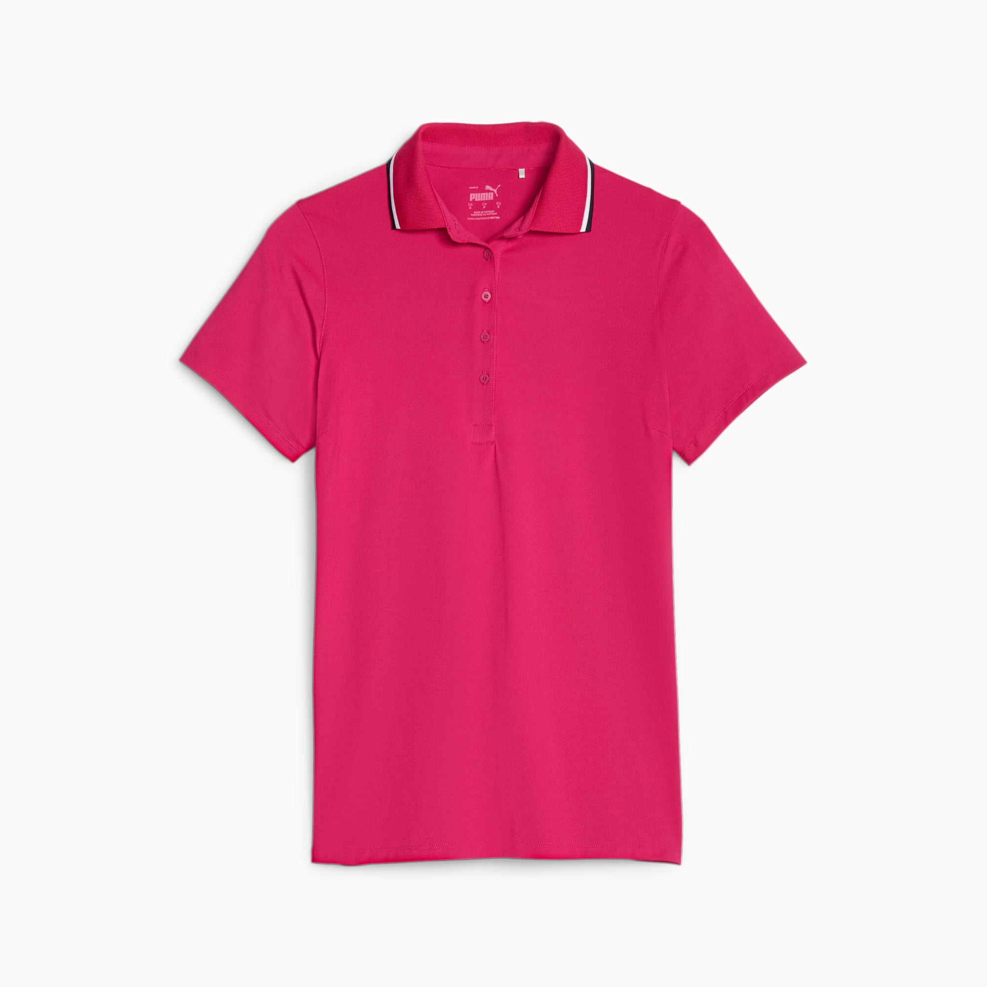 PUMA CLOUDSPUN Tipped Golf-Poloshirt Damen, Schwarz, Größe: L, Kleidung