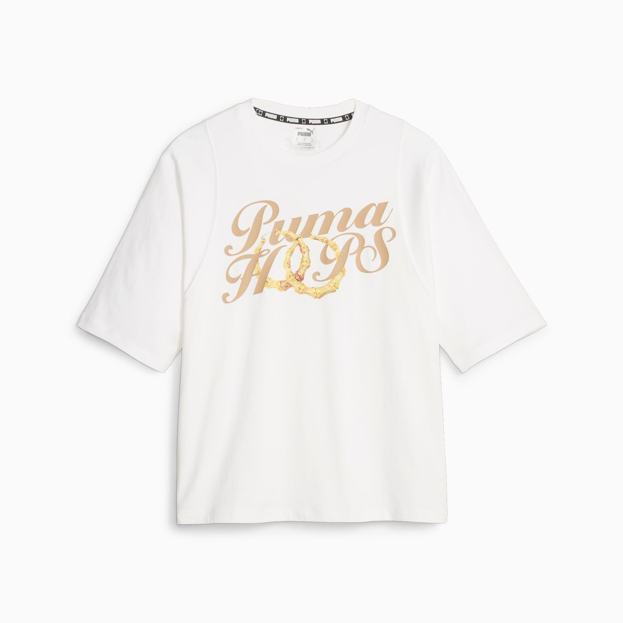 PUMA T-Shirt De Basketball Gold Standard Femme, Blanc