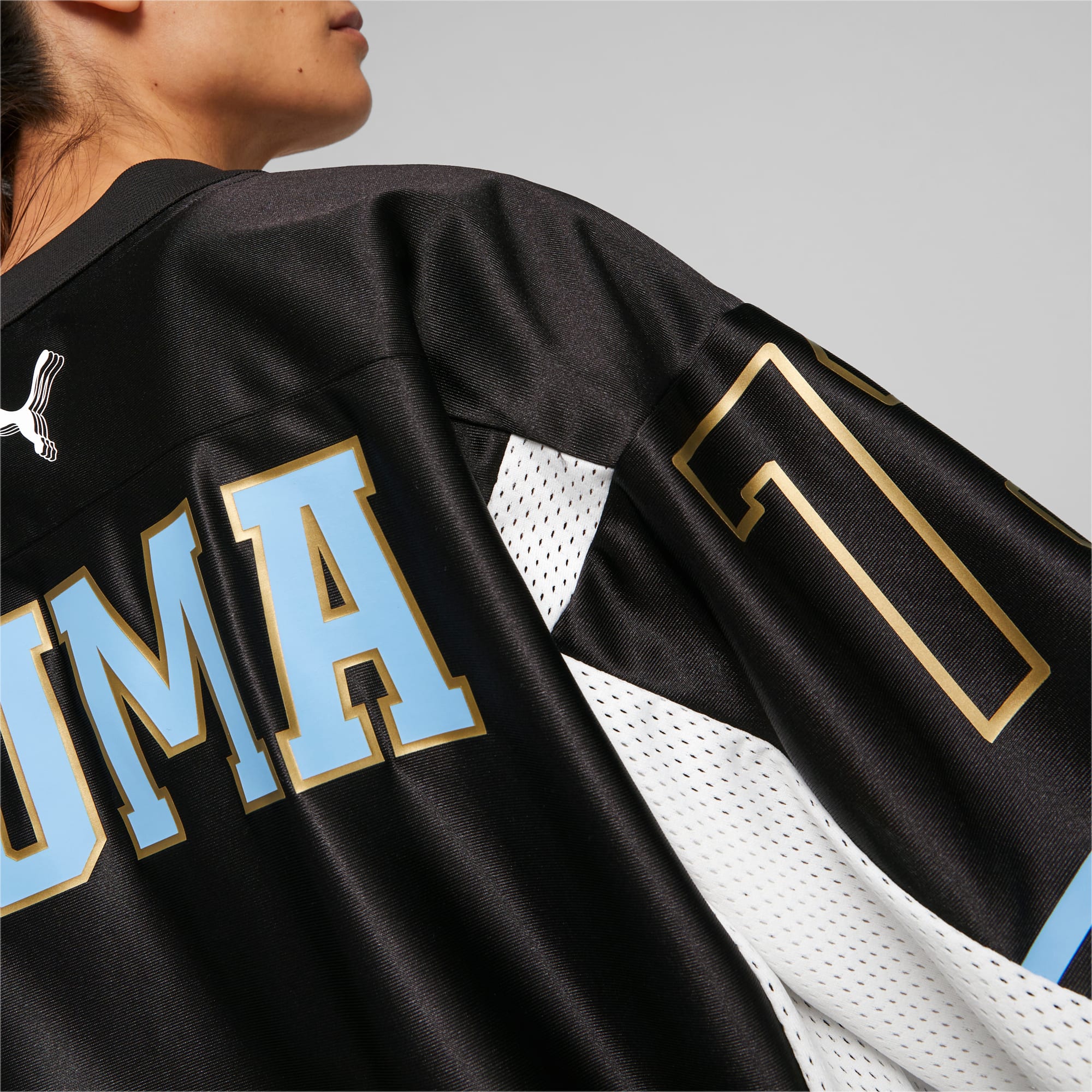 PUMA Gold Standard Basketbalshirt Voor Dames, Wit/Zwart