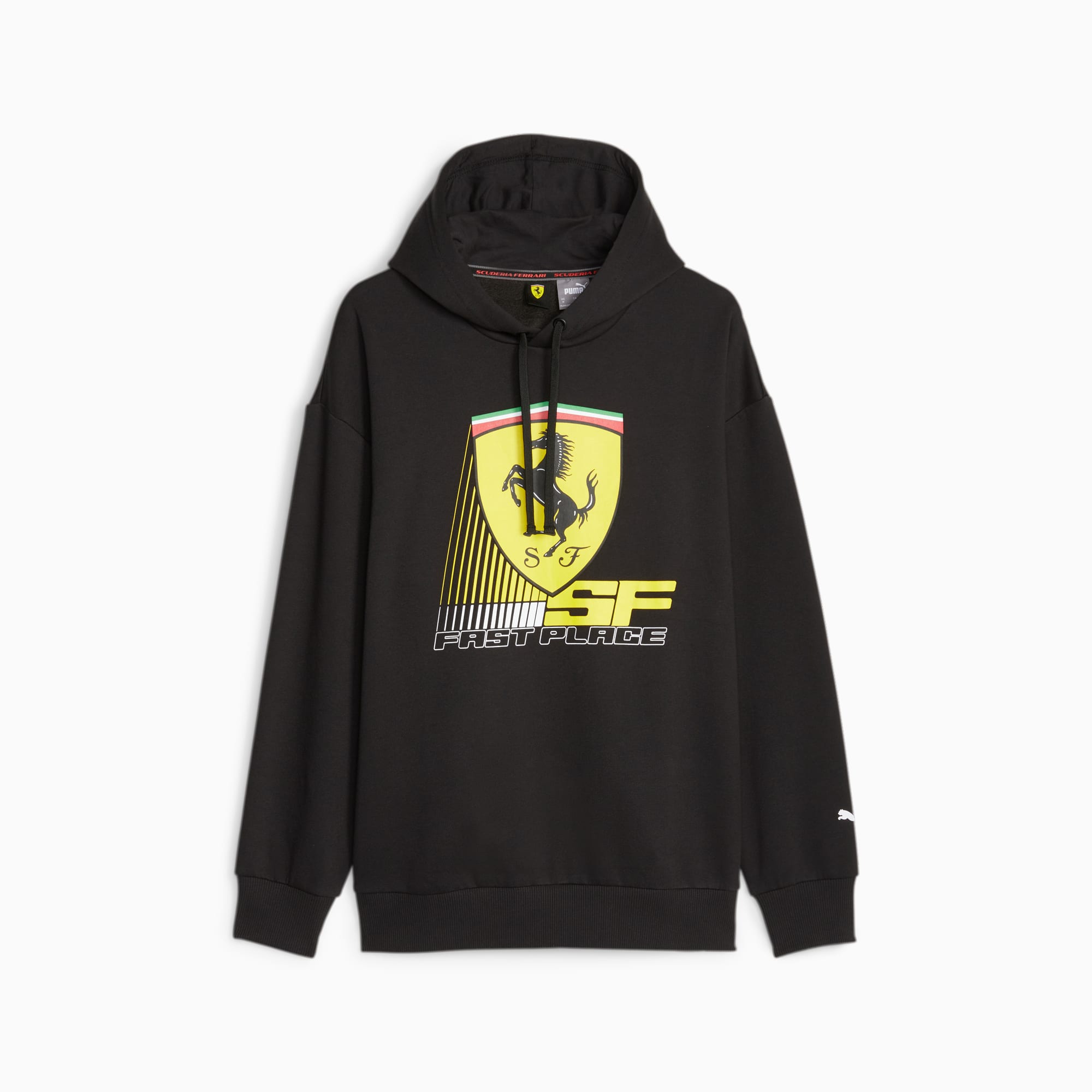 PUMA Scuderia Ferrari Race Cbs Men's Motorsport Hoodie, Black, Size XS, Clothing