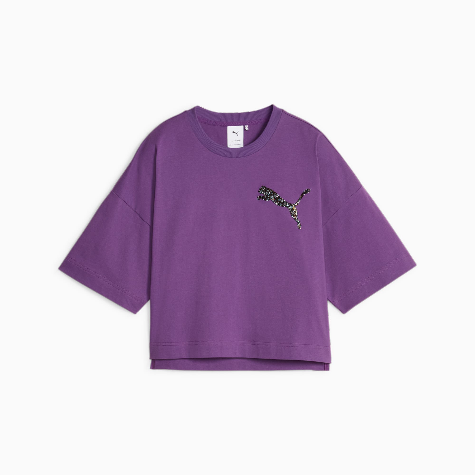 T-Shirt à Cristaux PUMA Swarovski Femme, Violet