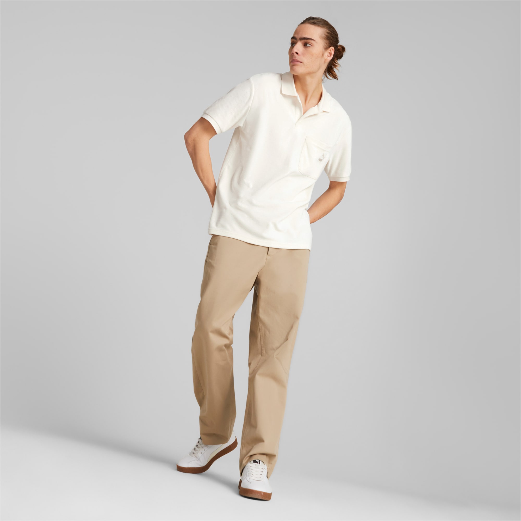 PUMA Classics Frottee-Poloshirt Herren, Mehrfarbig, Größe: S, Kleidung