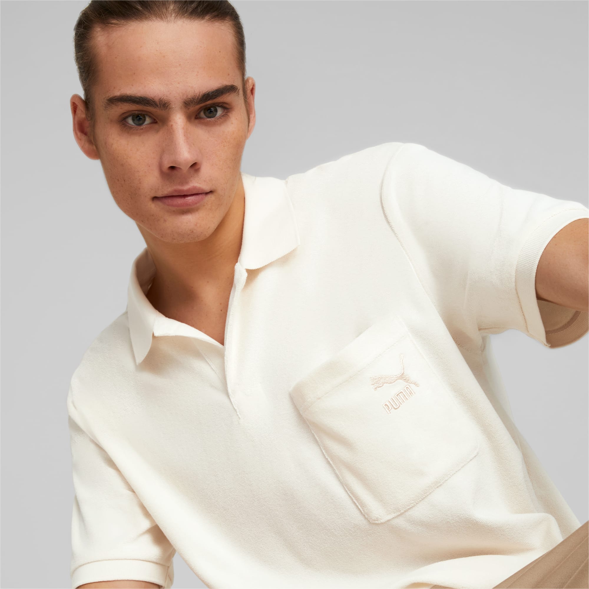 PUMA Classics Frottee-Poloshirt Herren, Mehrfarbig, Größe: XL, Kleidung