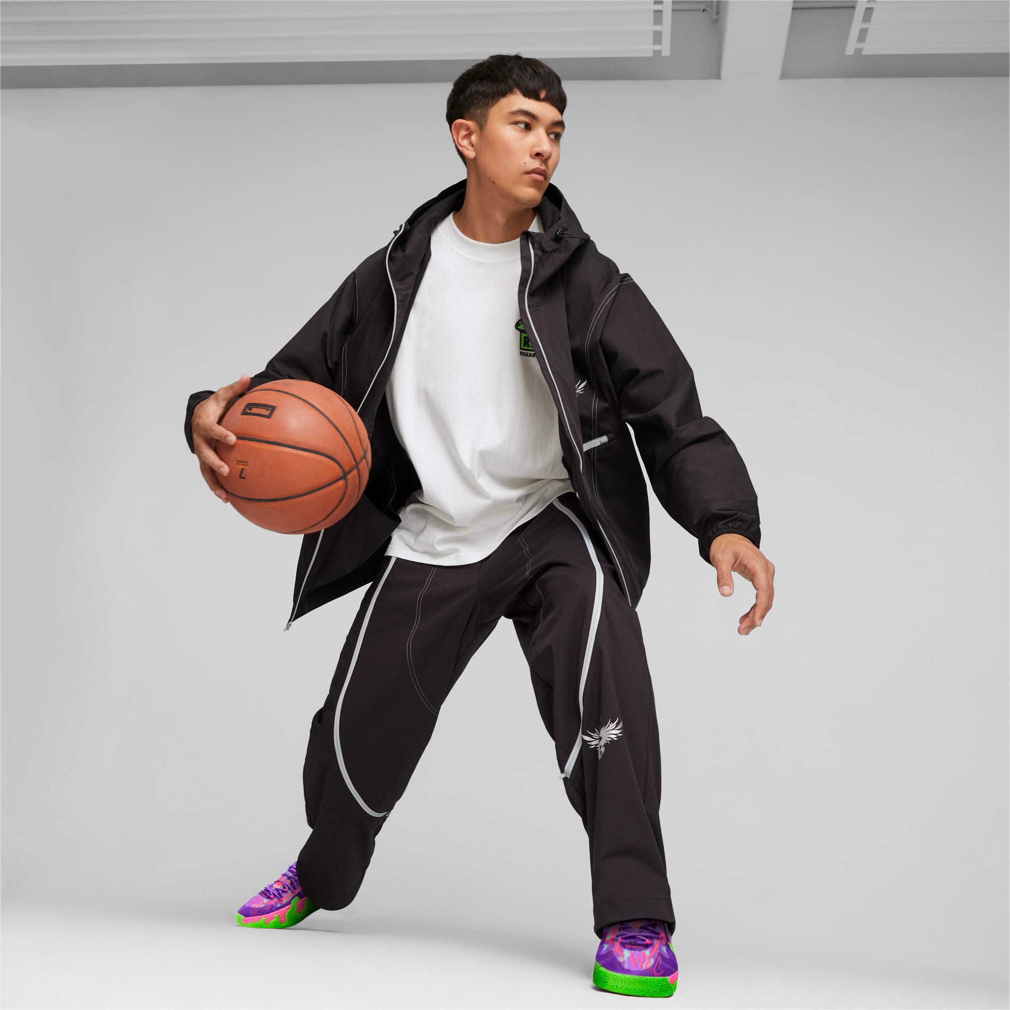 PUMA Melo X Toxic Men's Basketball Dime Jacket, Black, Size S, Clothing