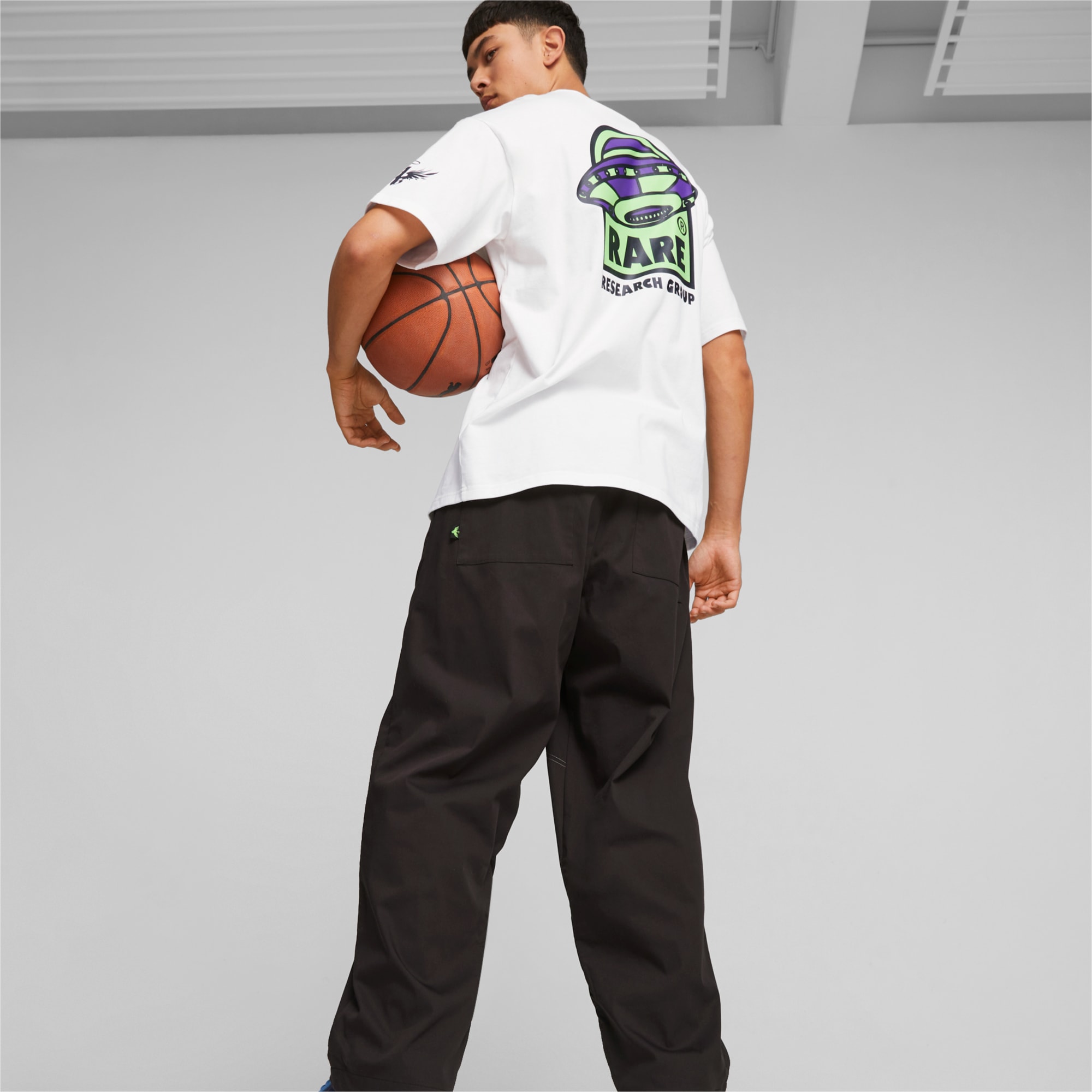 PUMA Melo X Toxic Men's Basketball Dime Pants, Black, Size L, Clothing