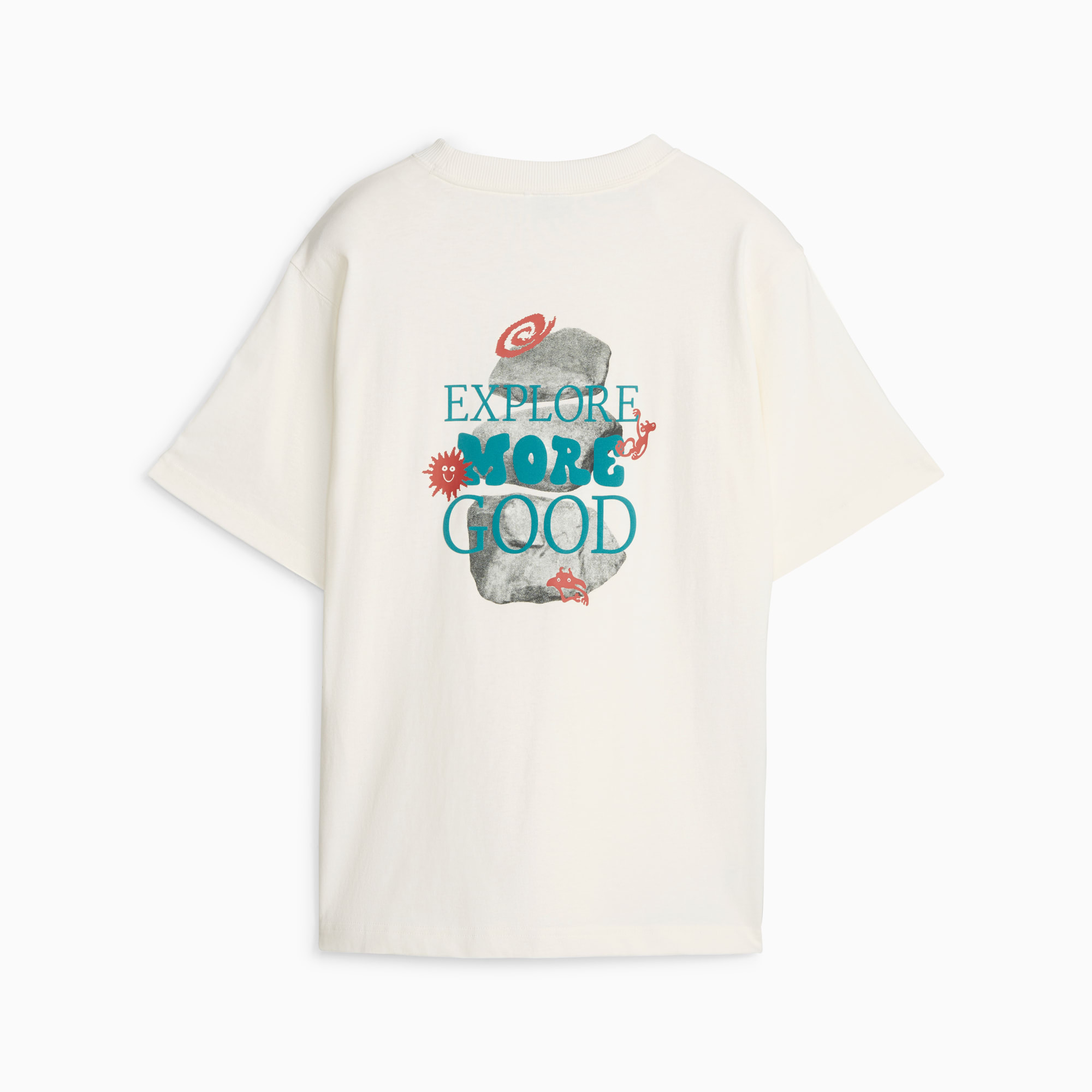 PUMA DOWNTOWN Relaxed Graphic T-shirt voor Dames, Wit