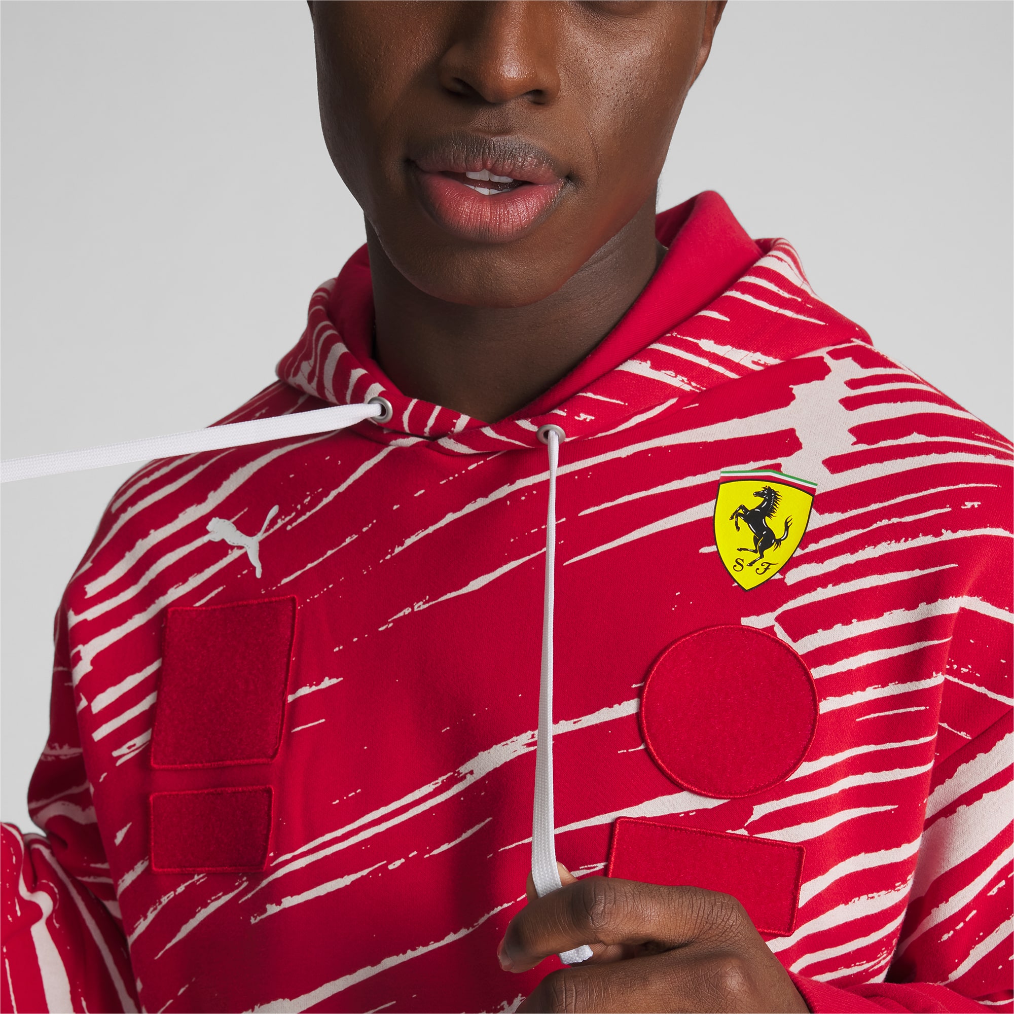 Men's PUMA Scuderia Ferrari X Joshua Vides Hoodie, Red, Size XS, Clothing