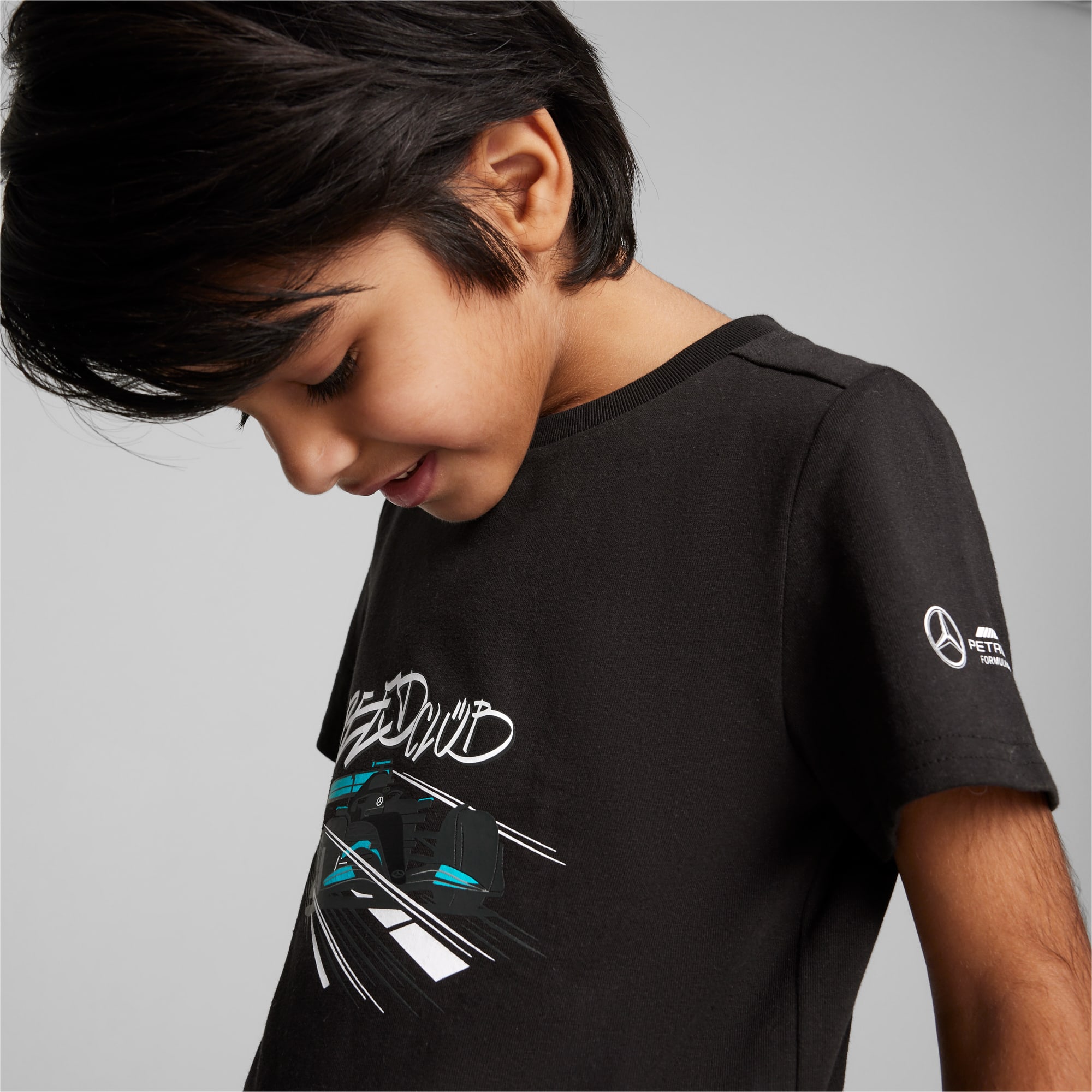 PUMA Camiseta Mercedes-Amg Petronas Motorsport Para Niños, Negro
