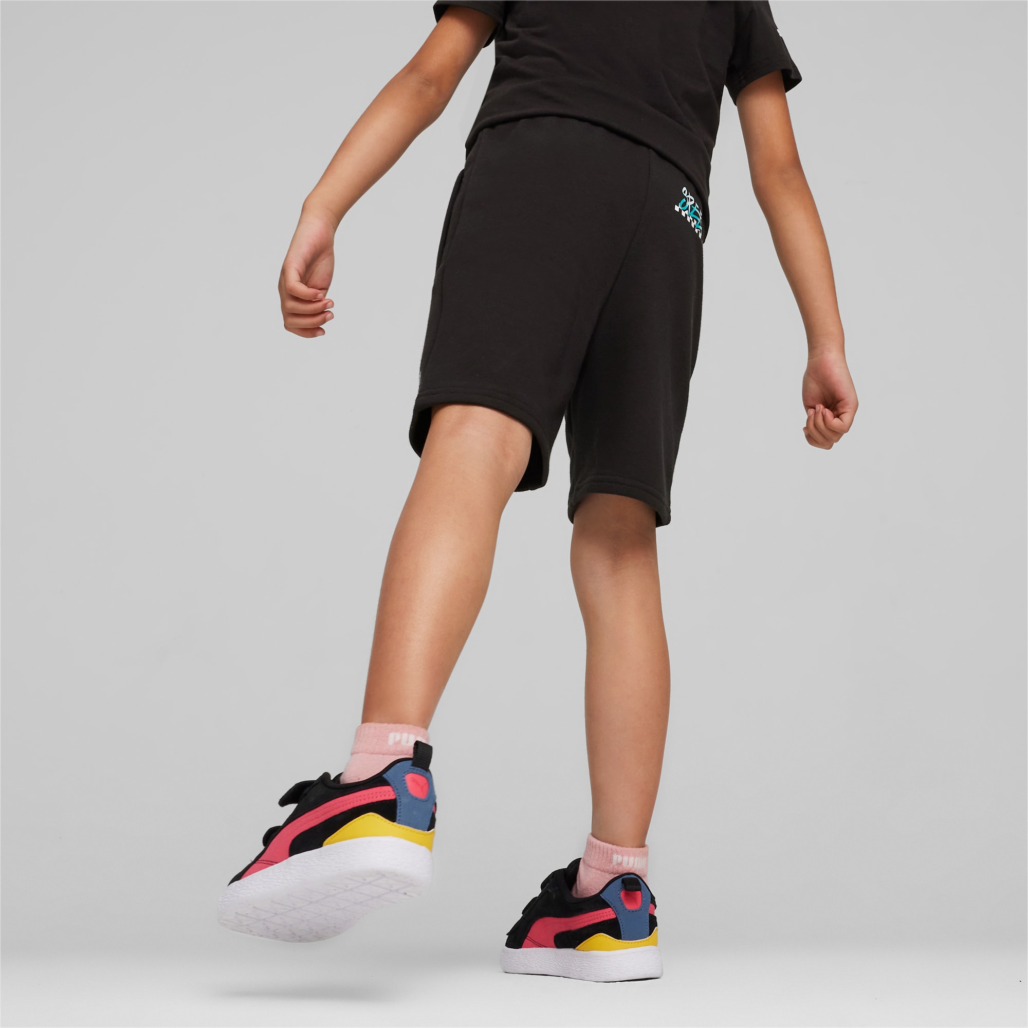 PUMA Mercedes-Amg Petronas Motorsport Kids' Shorts, Black, Size 92, Clothing