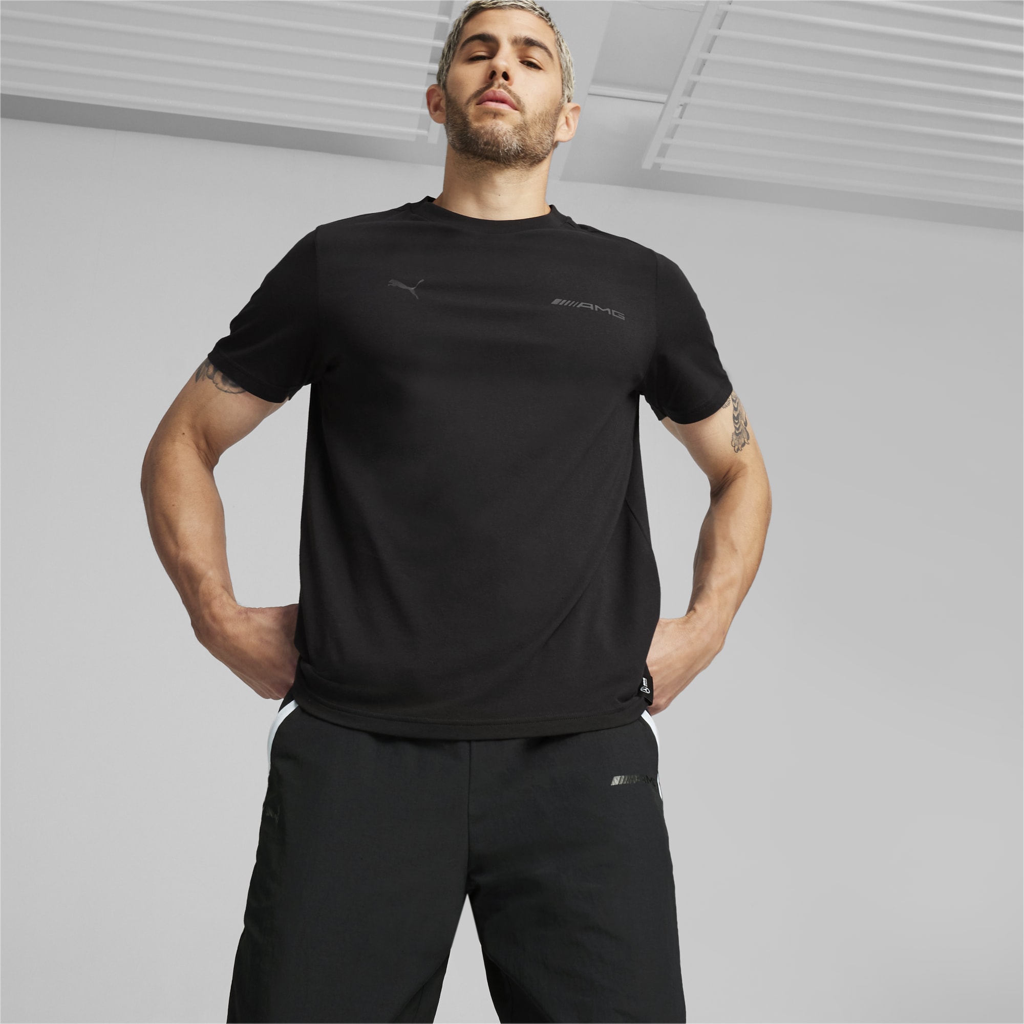 Men's PUMA Amg Motorsports Graphic T-Shirt, Black, Size XS, Clothing