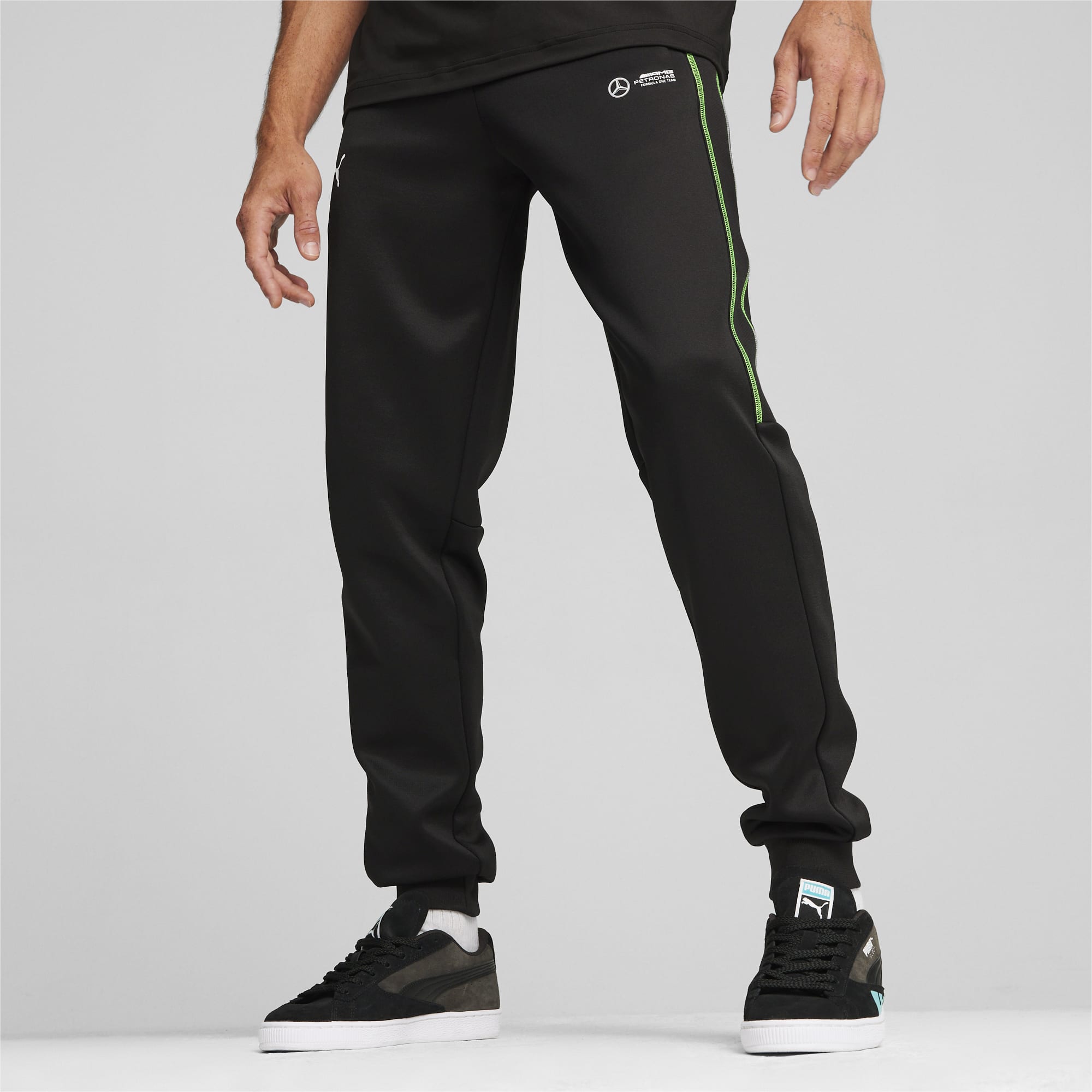 PUMA Mercedes-Amg Petronas Motorsport Men's Mt7 Track Pants, Black, Size XL, Clothing