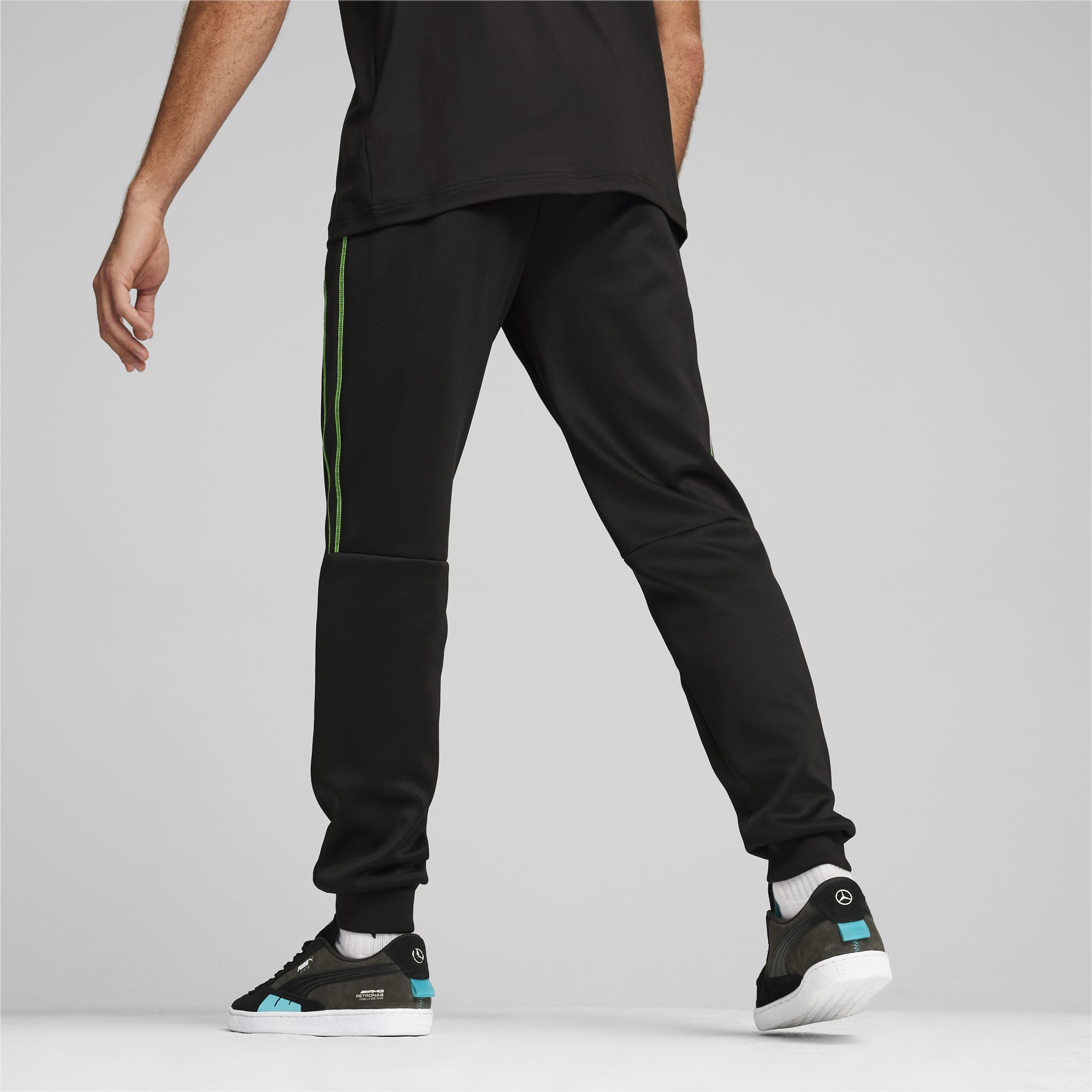 PUMA Mercedes-Amg Petronas Motorsport Men's Mt7 Track Pants, Black, Size S, Clothing