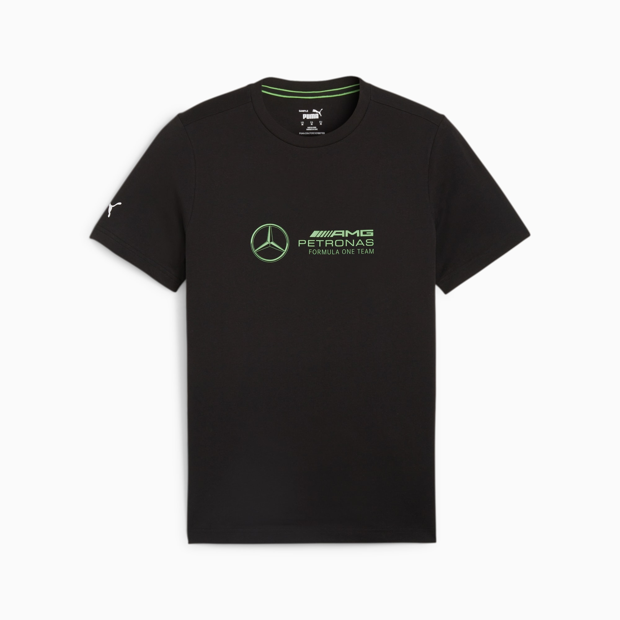 PUMA Mercedes-Amg Petronas Motorsport Men's Logo T-Shirt, Black, Size S, Clothing