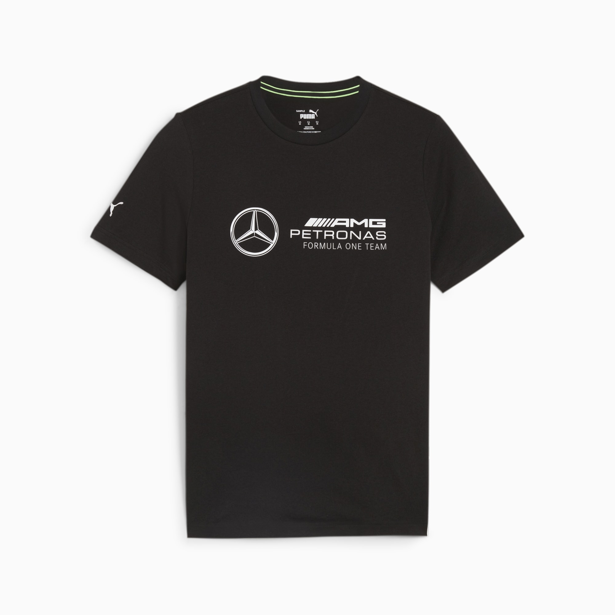 PUMA Mercedes-Amg Petronas Motorsport Men's Ess Logo T-Shirt, Black, Size XS, Clothing
