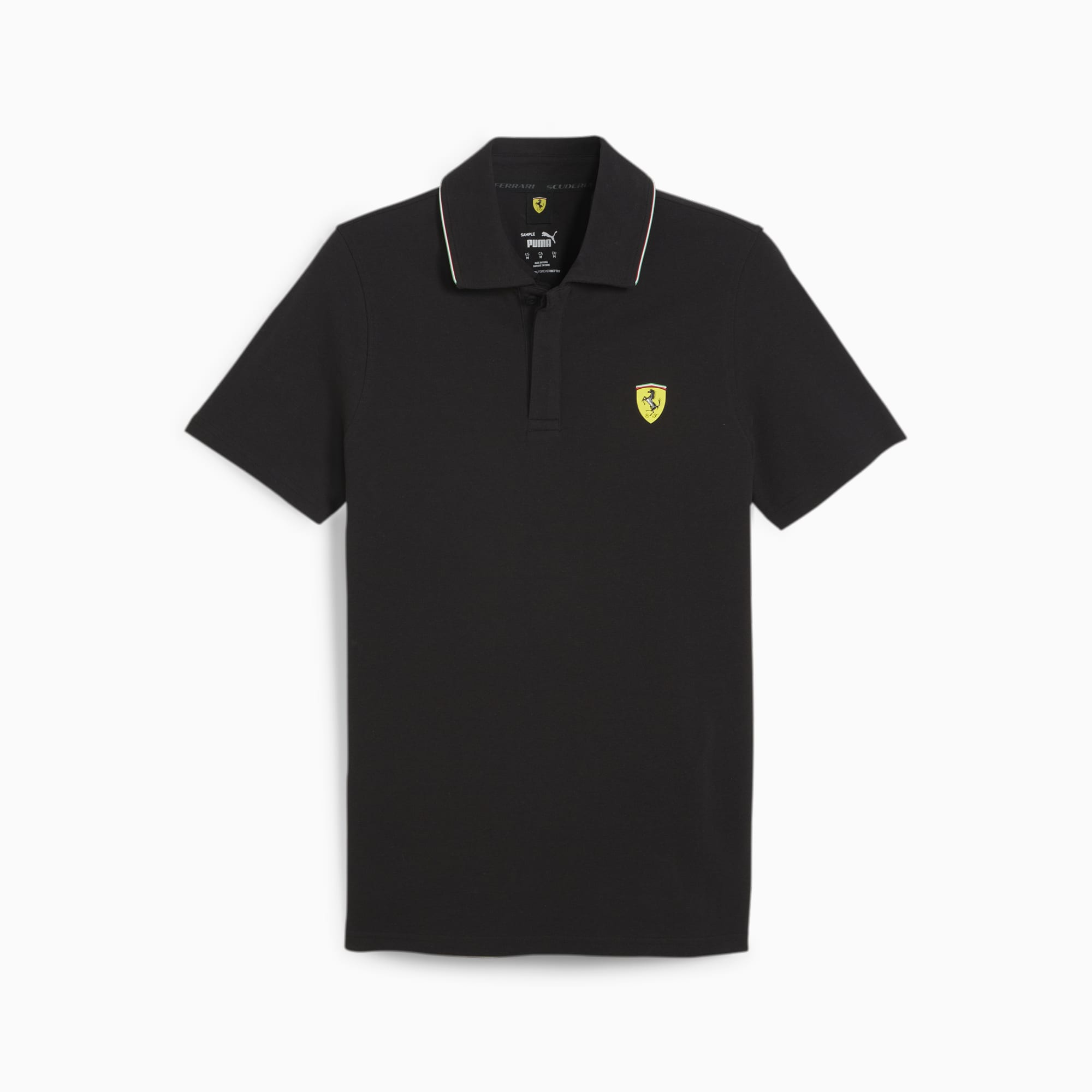 PUMA Scuderia Ferrari Men's Motorsport Race Polo Shirt, Black, Size XS, Clothing