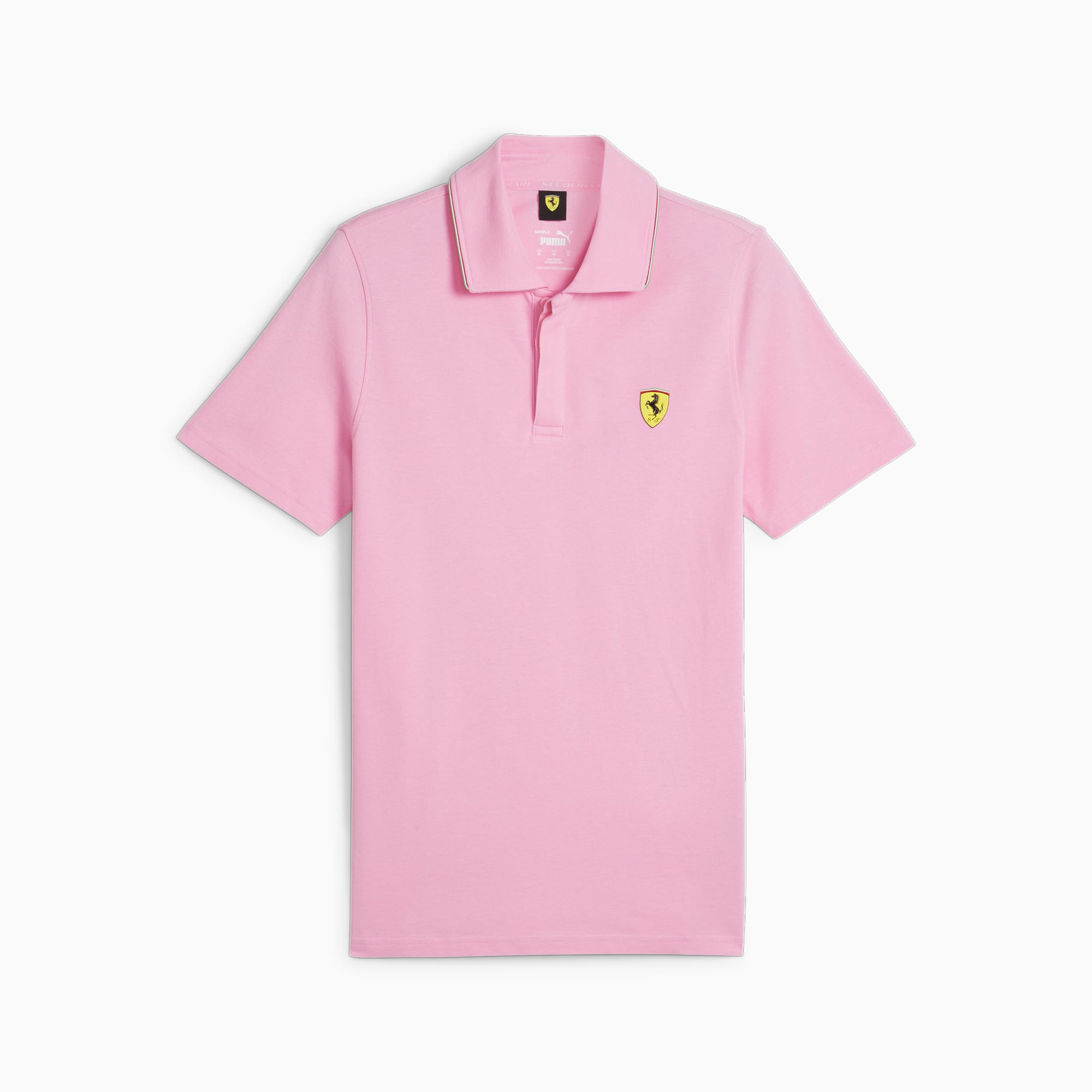 PUMA Scuderia Ferrari Men's Motorsport Race Polo Shirt, Pink Lilac, Size XS, Clothing