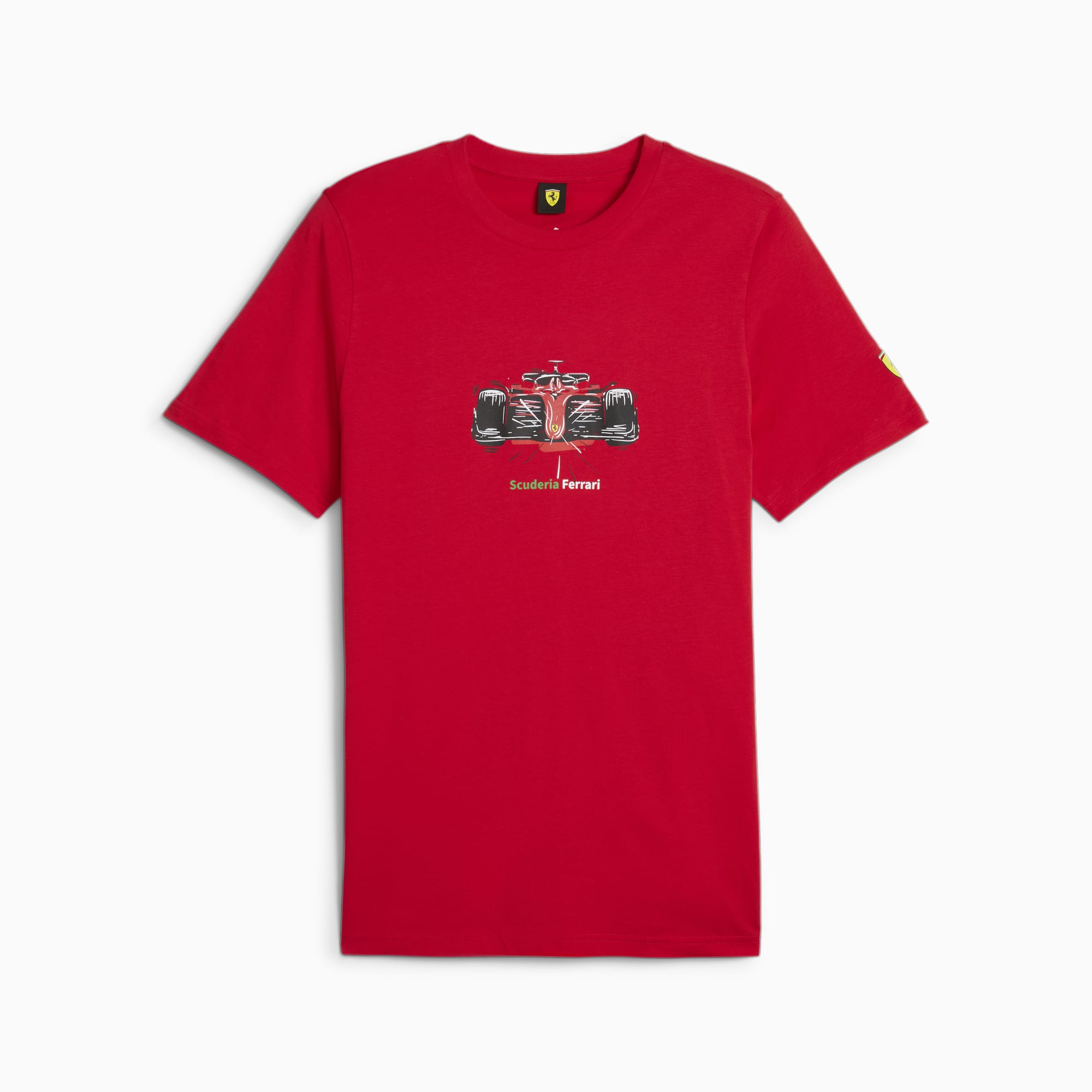 PUMA Scuderia Ferrari Men's Motorsport Race Graphic T-Shirt, Red, Size XS, Clothing