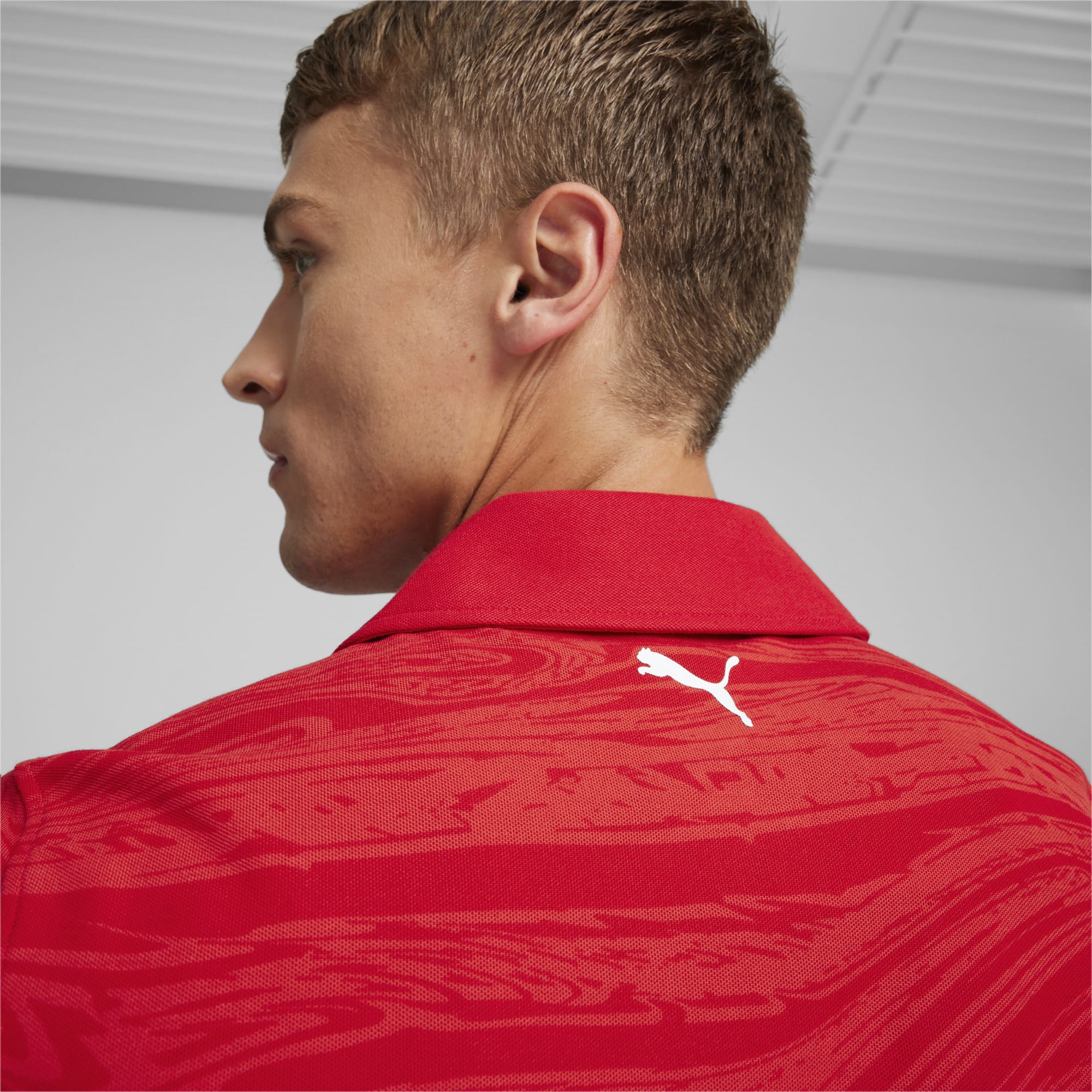 PUMA Scuderia Ferrari Race Men's Motorsport Graphic Polo Shirt, Red, Size XS, Clothing