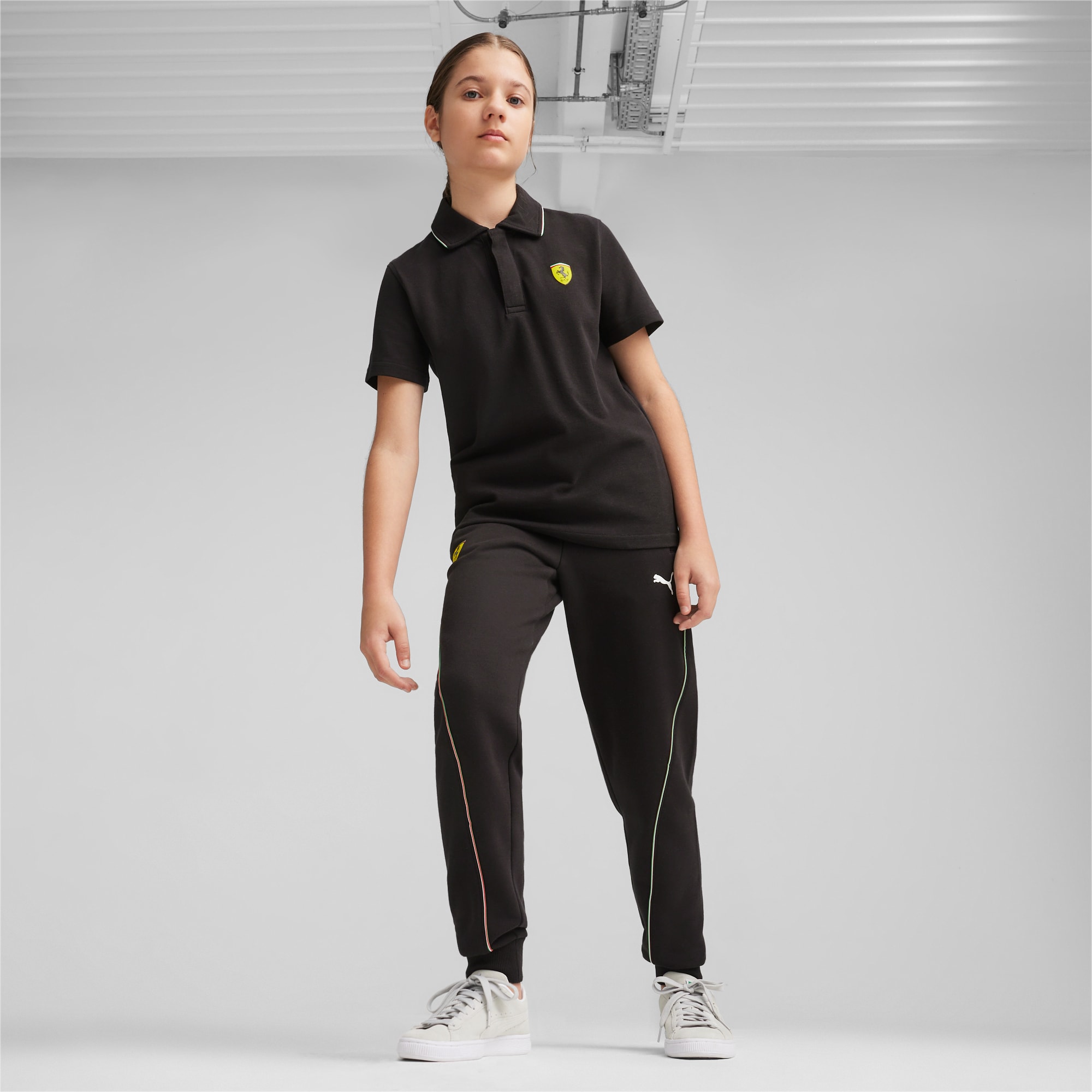PUMA Scuderia Ferrari Race Youth Motorsport Sweatpants, Black, Size 116, Clothing