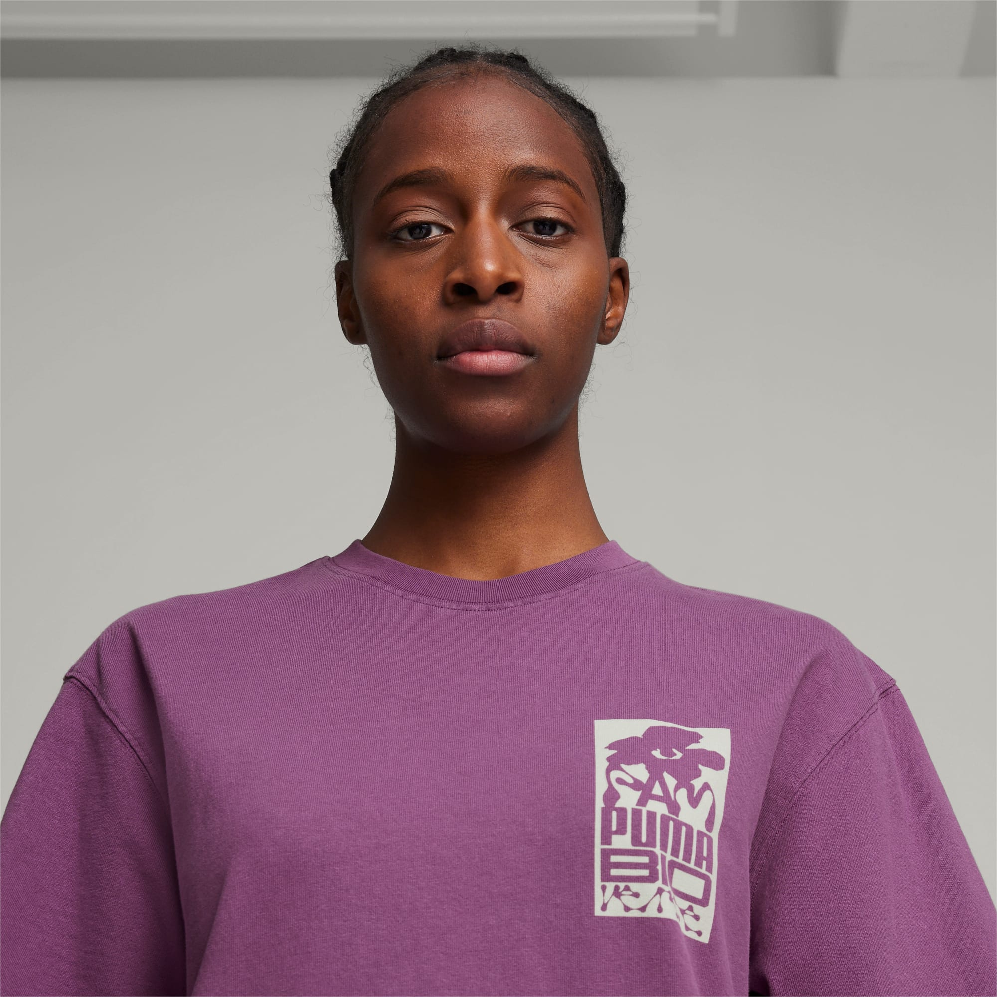PUMA X PERKS AND MINI T-shirt Voor Dames, Crushed Berry
