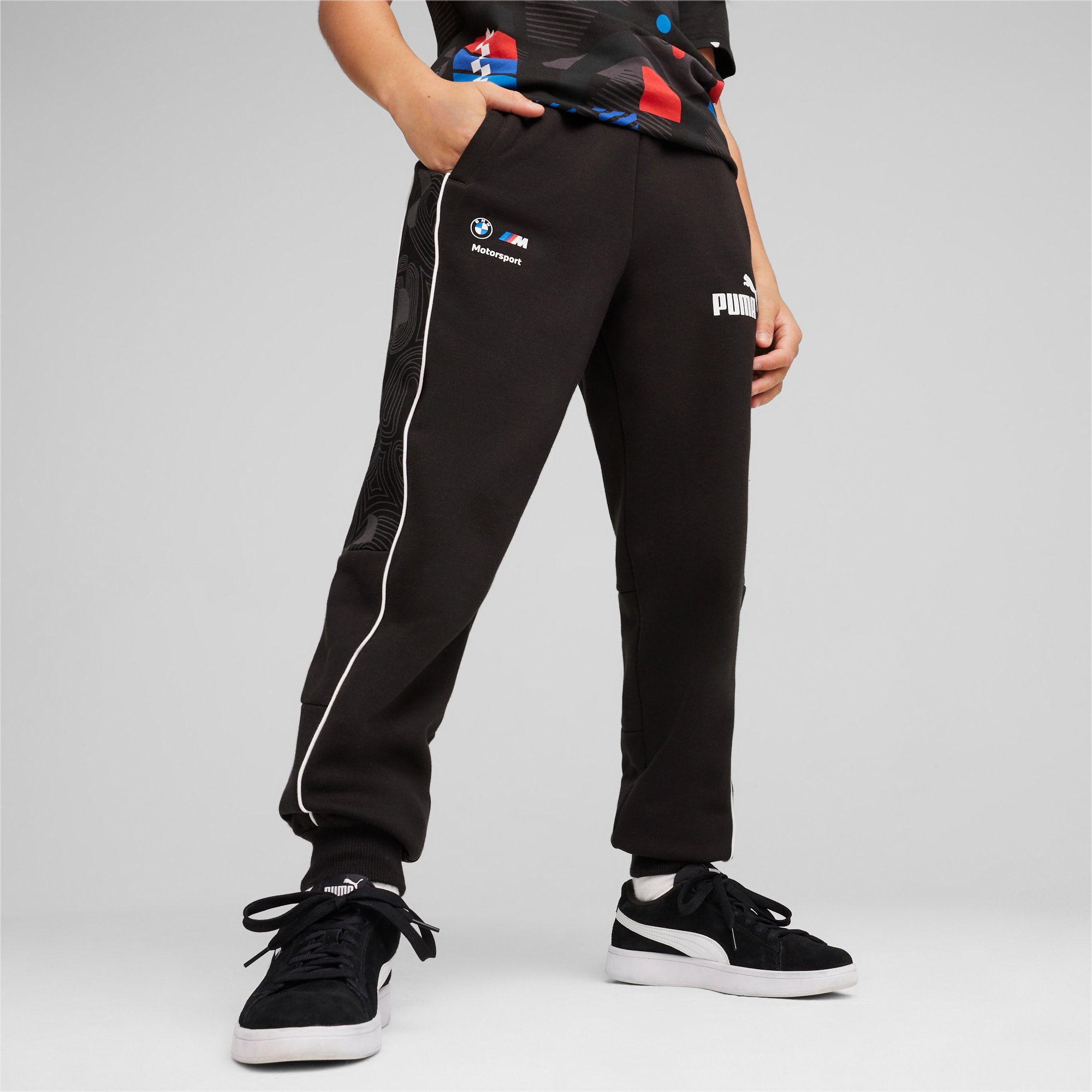 PUMA BMW M Motorsport Sds Youth Sweatpants, Black, Size 128, Clothing