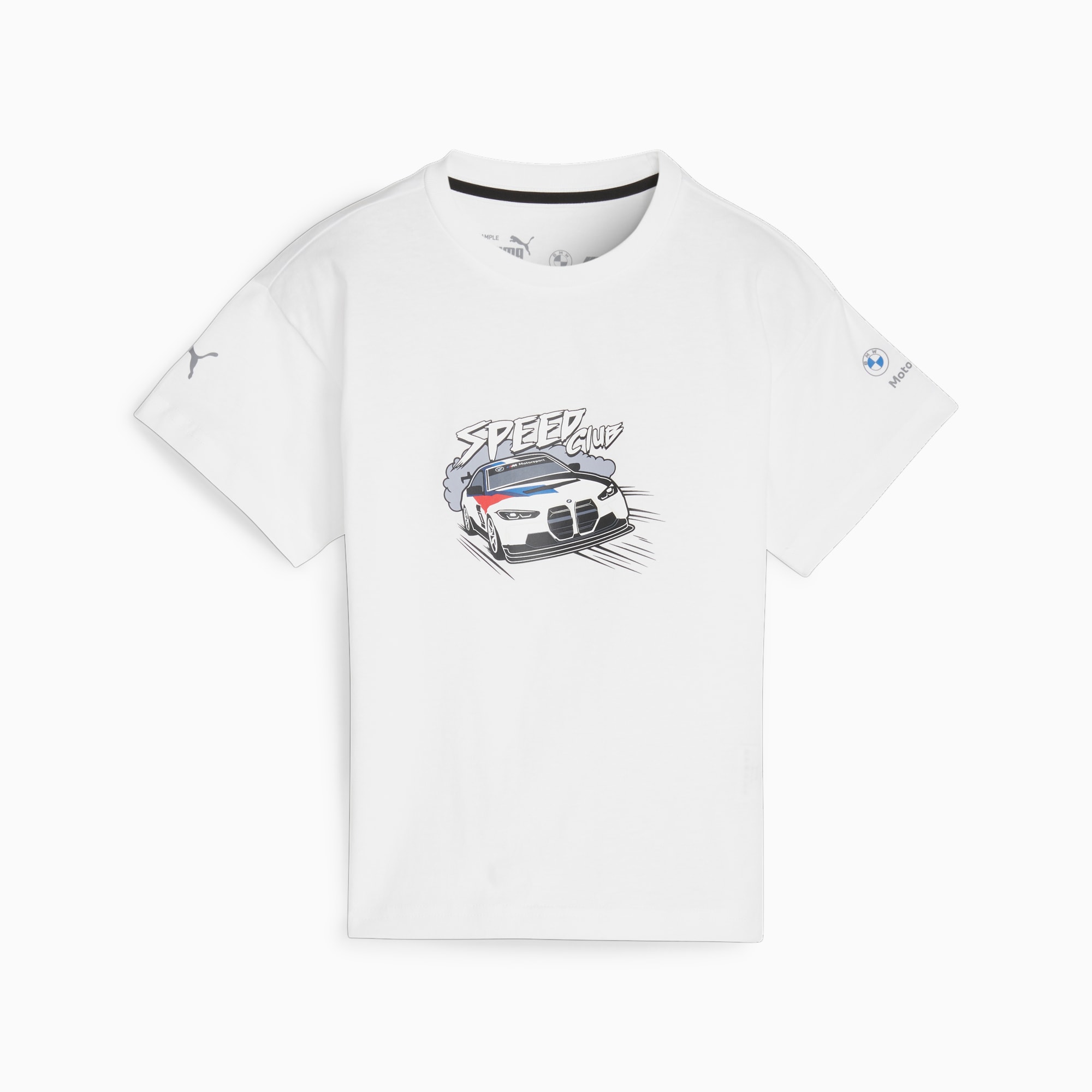 PUMA BMW M Motorsport Kids' T-Shirt, White, Size 92, Clothing