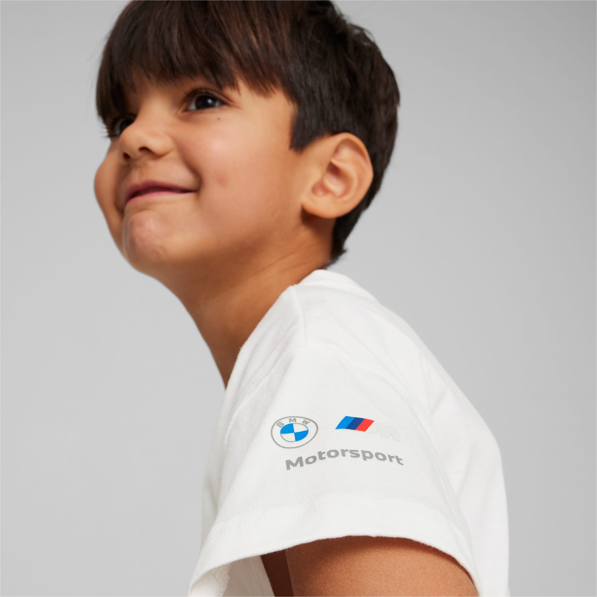 PUMA BMW M Motorsport Kids' T-Shirt, White, Size 92, Clothing