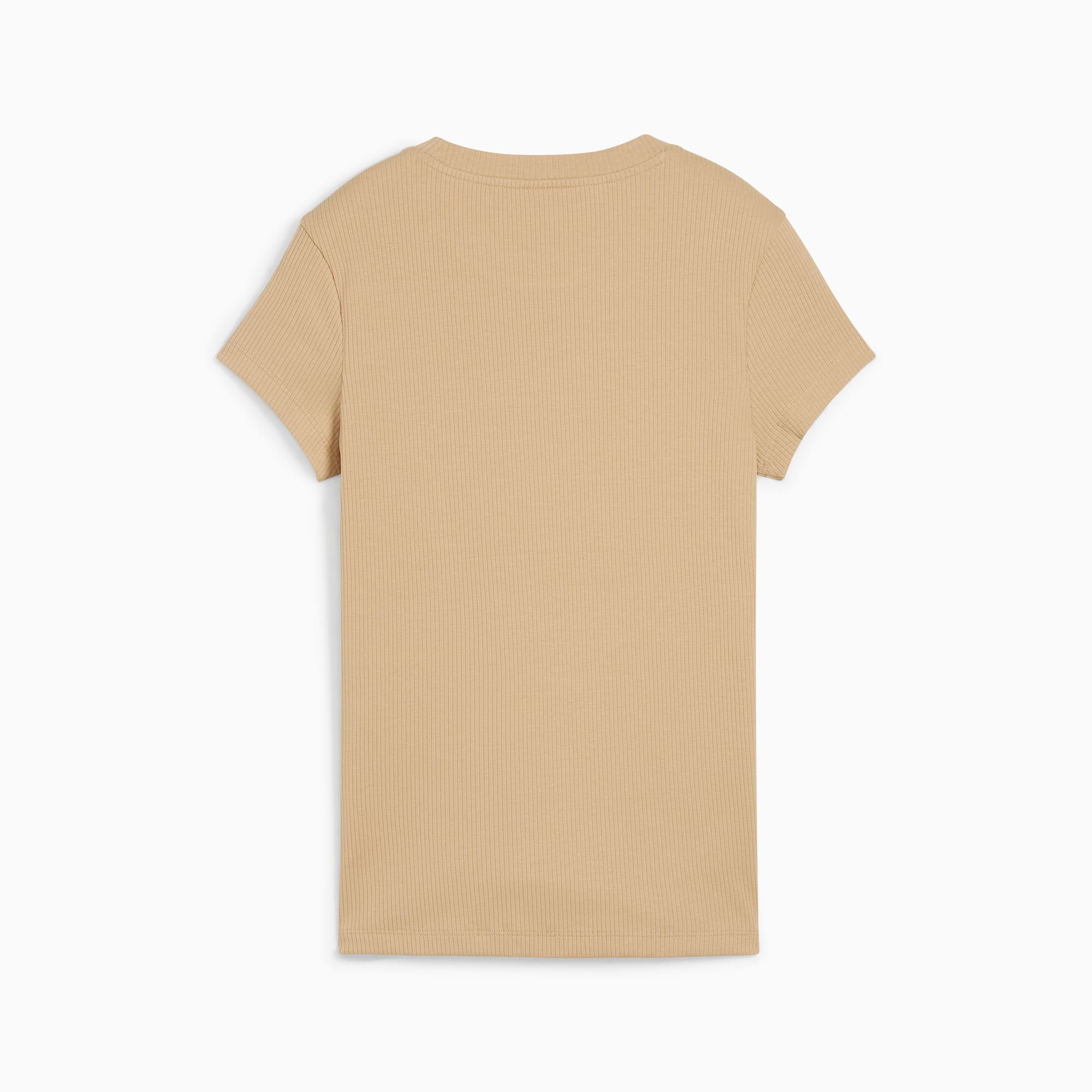 PUMA Classics geribbeld slim-fit T-shirt, Prairie Tan