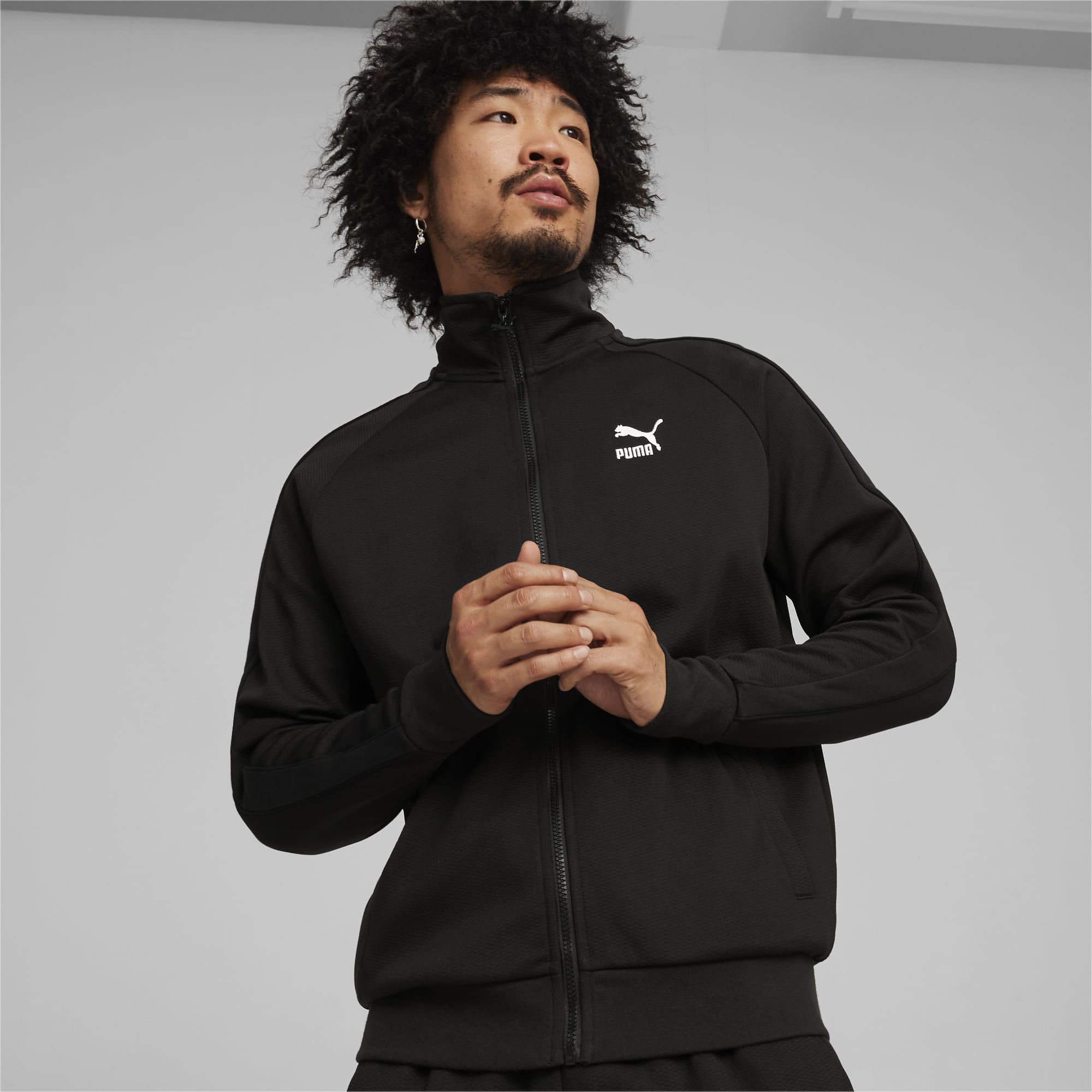 PUMA T7 Men's Track Jacket, Black, Size XS, Clothing