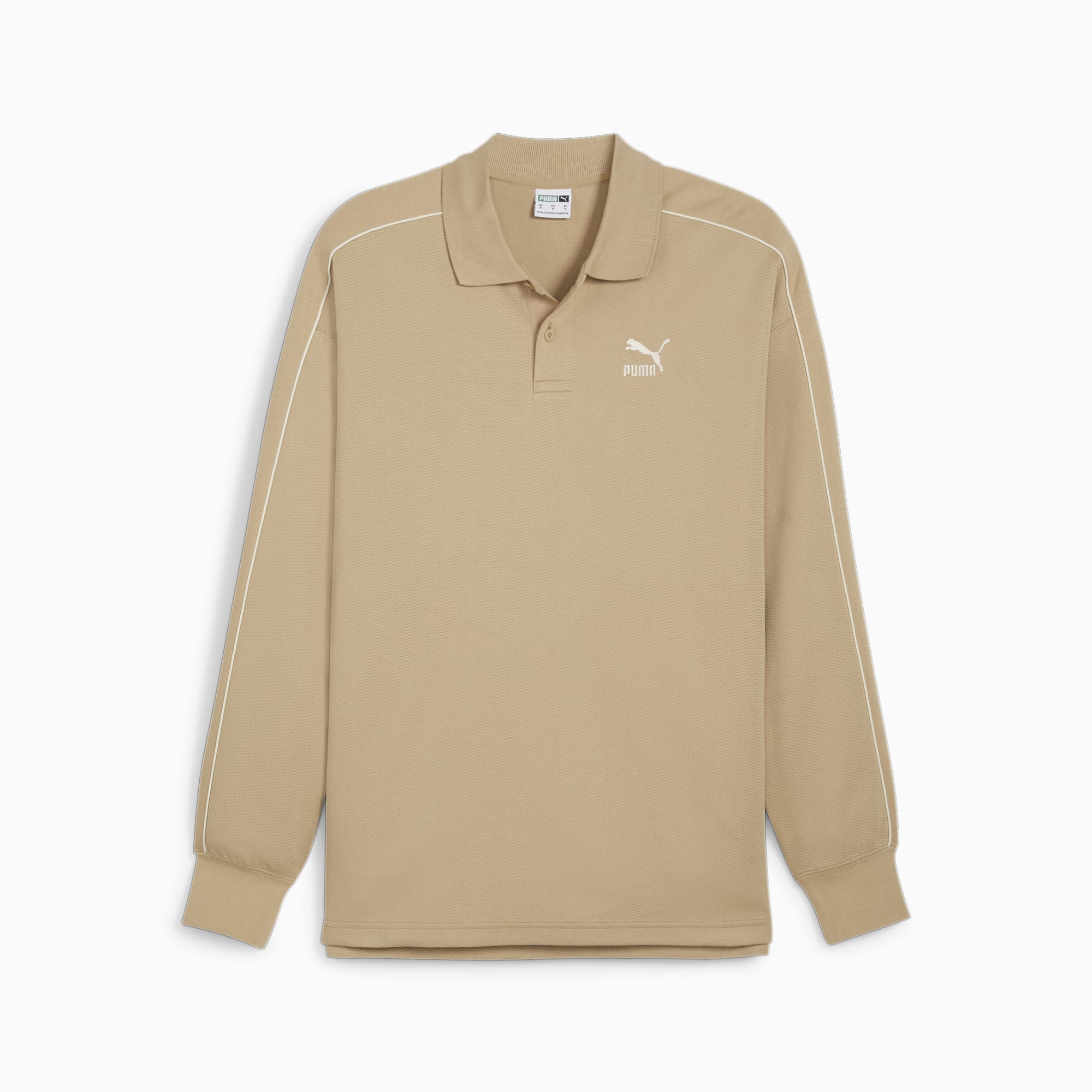 PUMA T7 Men's Polo Sweatshirt, Prairie Tan, Size S, Clothing