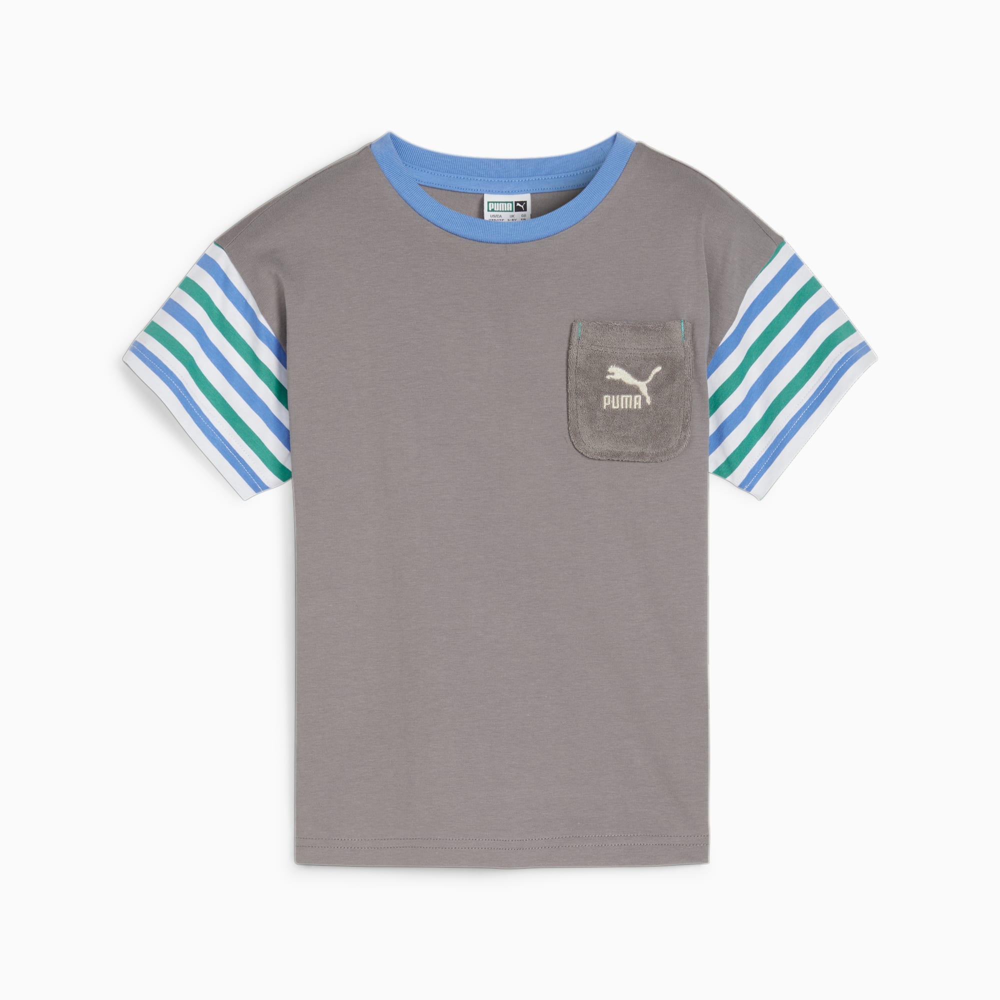 PUMA Summer Camp Classics Kids' T-Shirt, Cast Iron, Size 92, Clothing