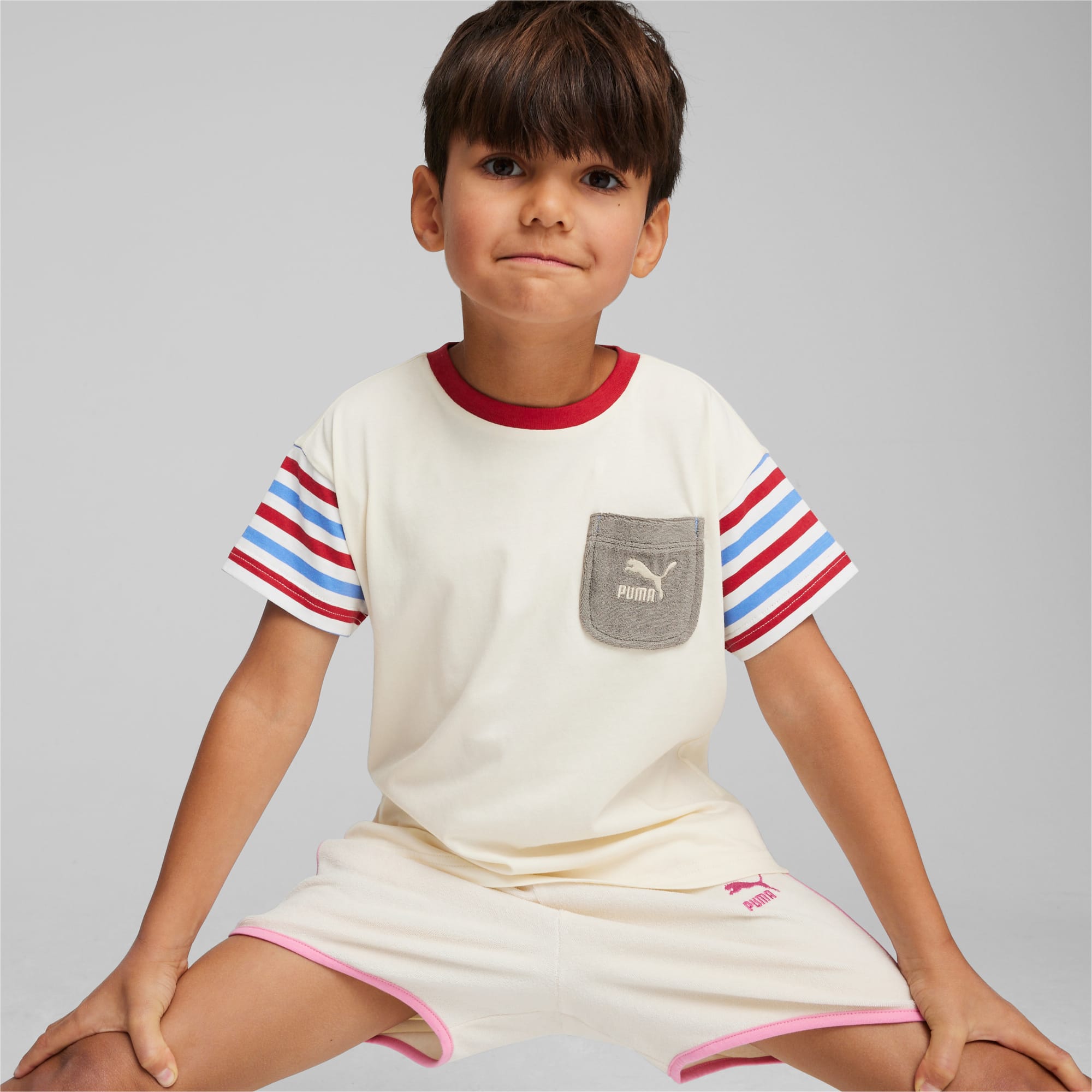 PUMA Summer Camp Classics Kids' T-Shirt, Sugared Almond, Size 92, Clothing