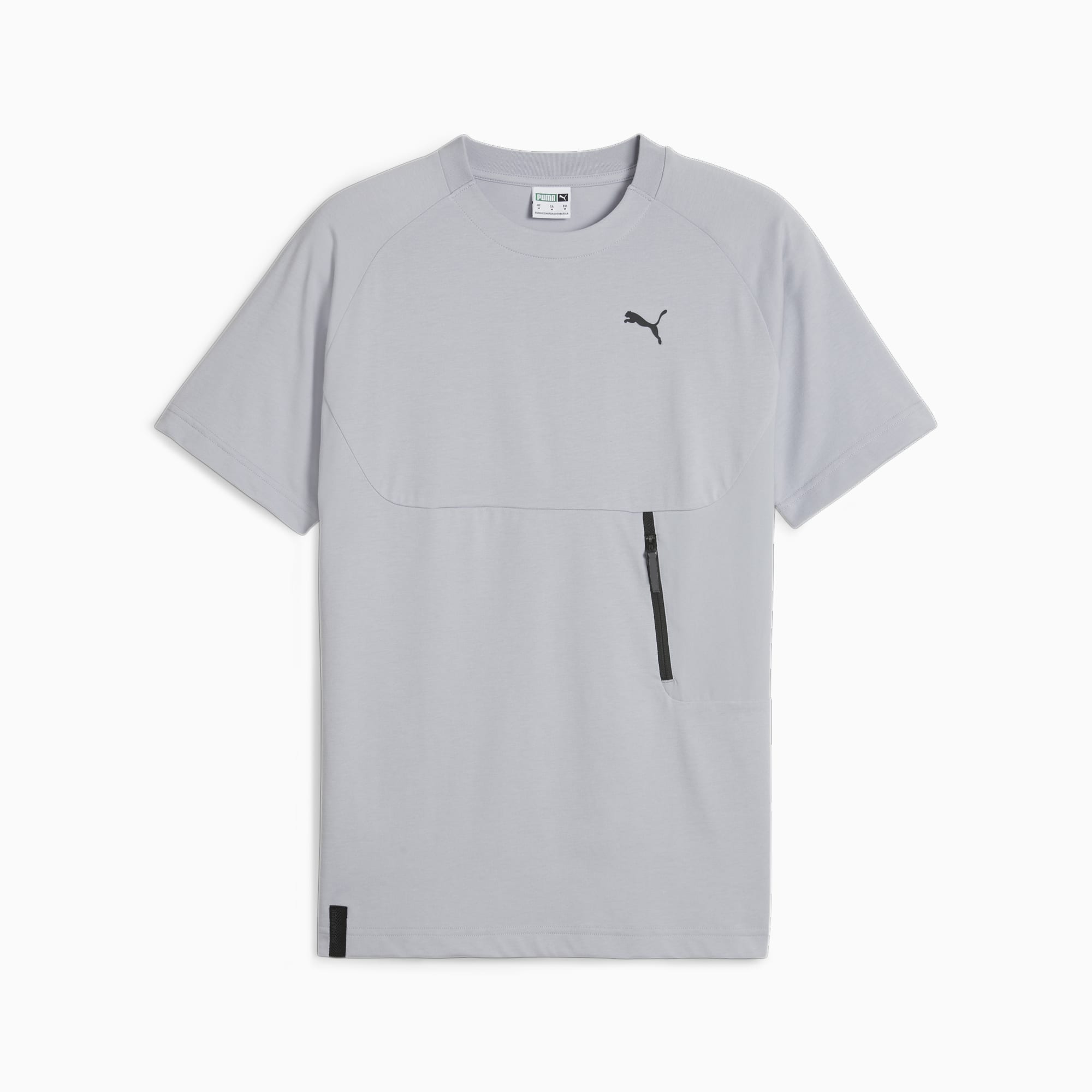 PUMATECH T-Shirt Mit Tasche Herren, Grau, Größe: S, Kleidung