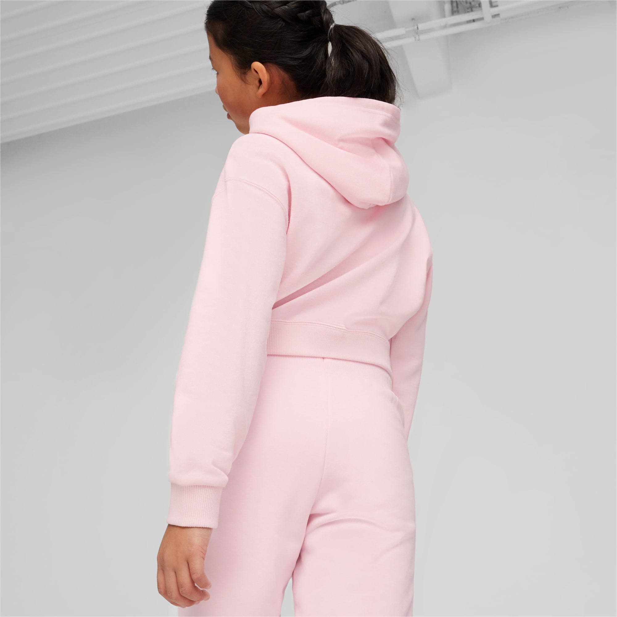PUMA Better Classics Girls' Hoodie, Whisp Of Pink, Size 128, Clothing
