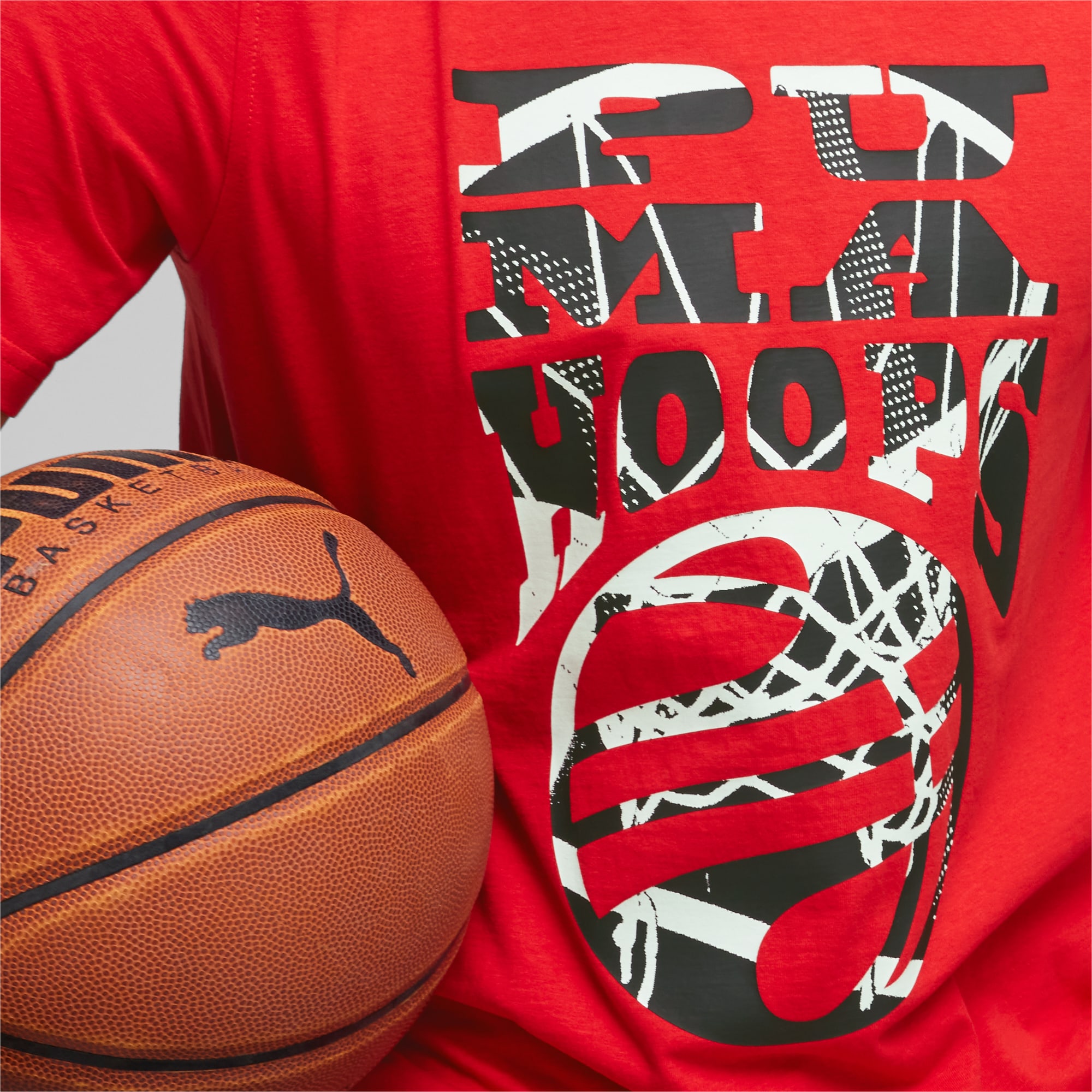 PUMA The Hooper Men's Basketball T-Shirt, For All Time Red, Size XS, Clothing
