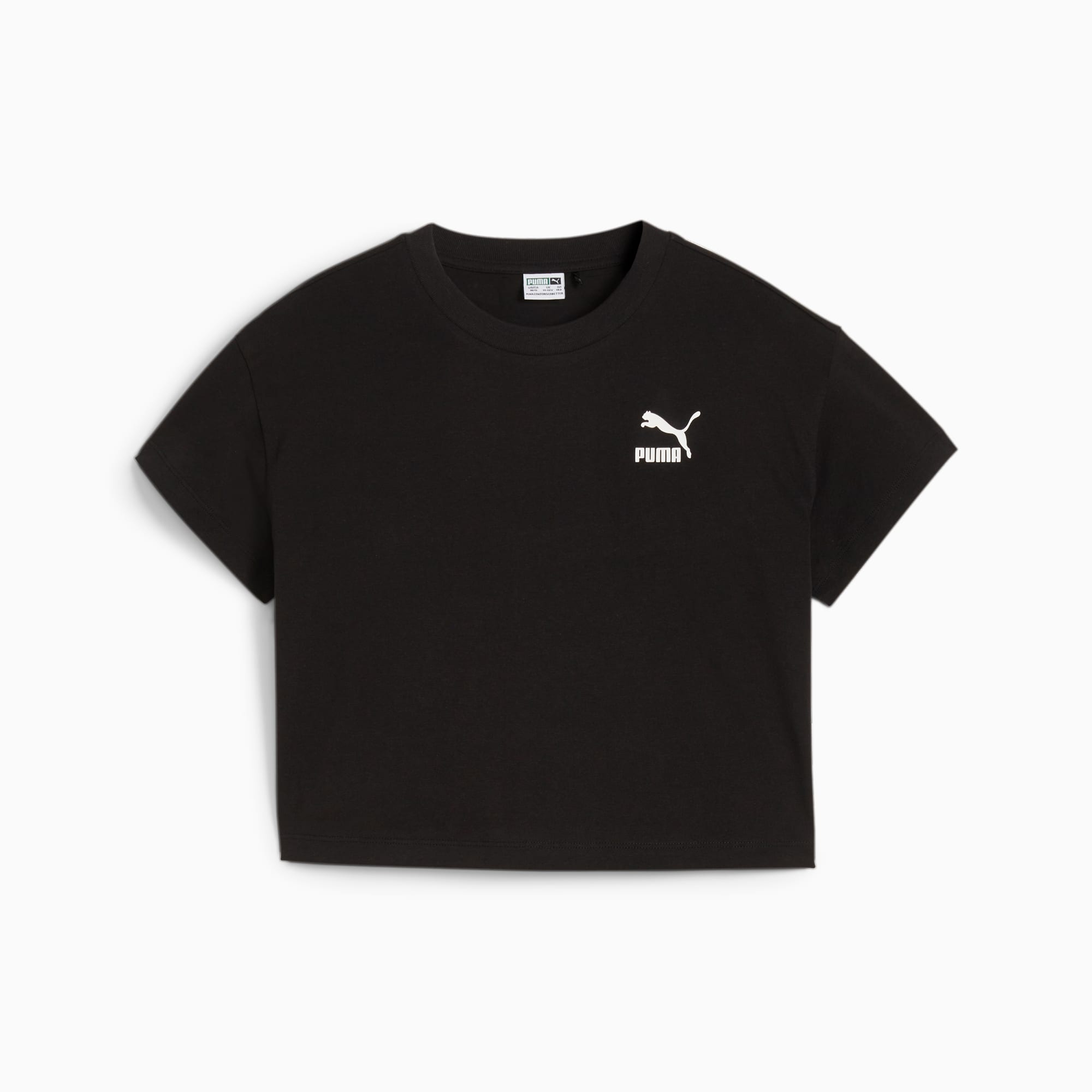 PUMA Better Classics Girl's T-Shirt, Black, Size 128, Clothing