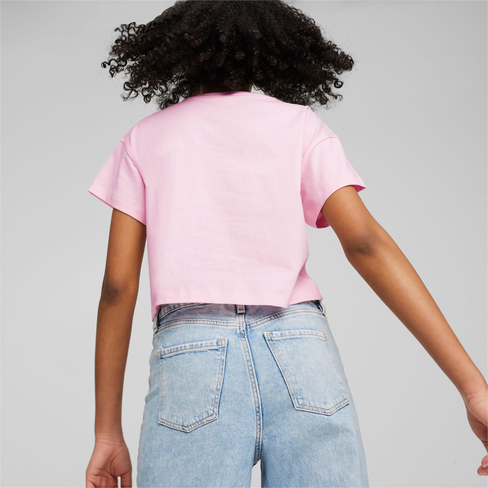 PUMA BETTER CLASSICS T-Shirt Mädchen, Rosa/Weiß, Größe: 176, Kleidung