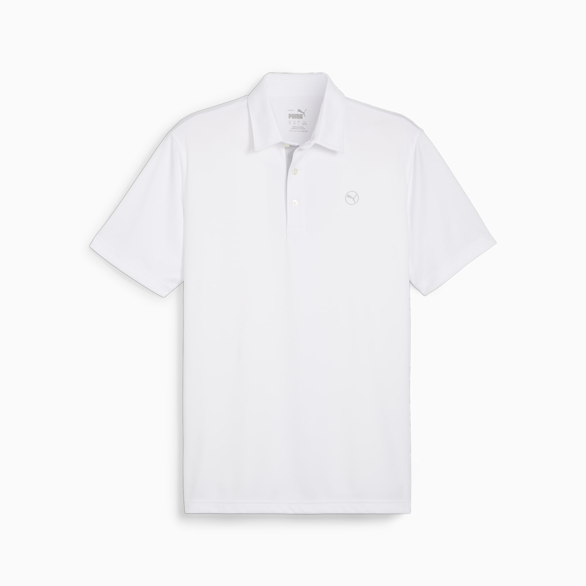 PUMA Pure Solid Men's Golf Polo Shirt, White Glow, Size S, Clothing