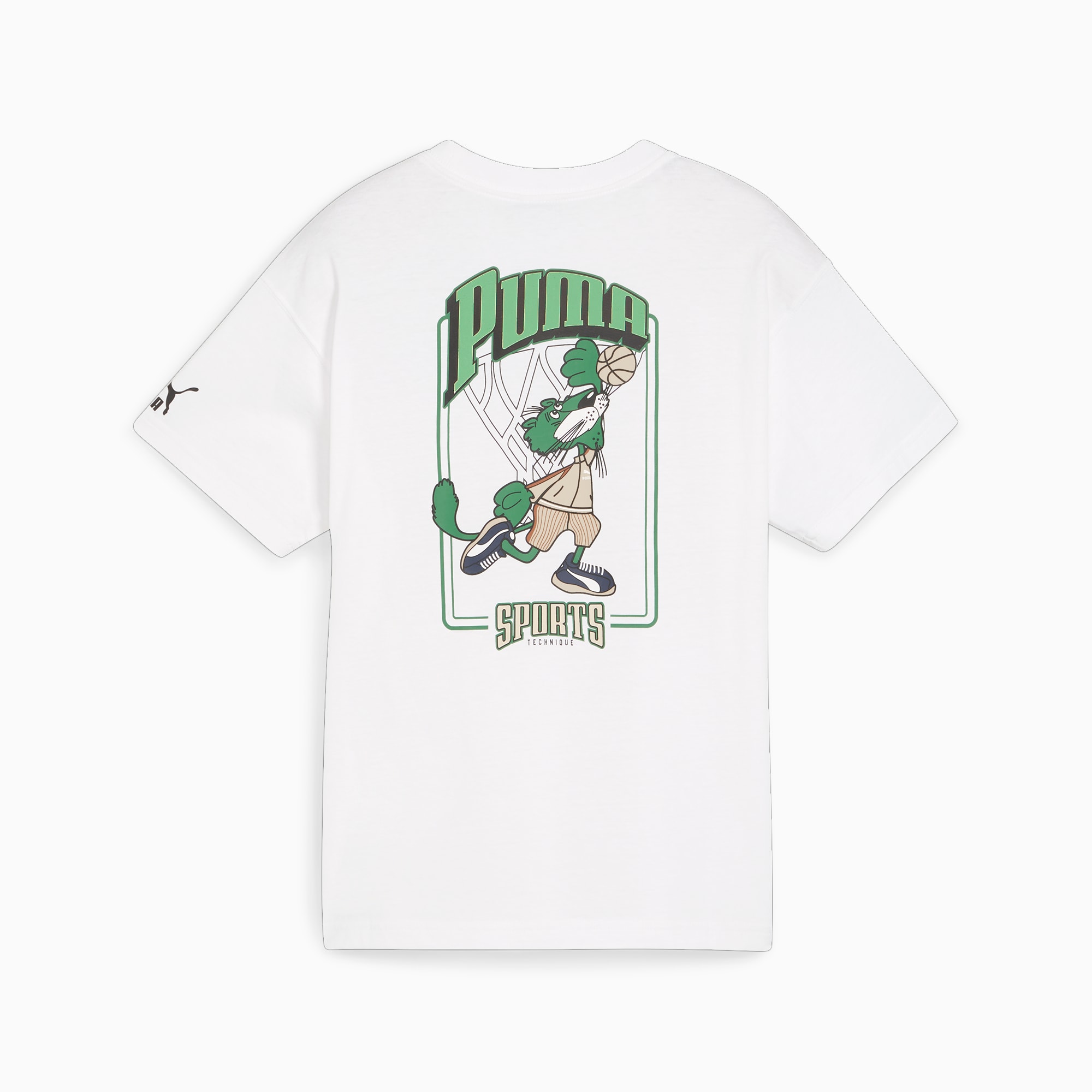 PUMA For The Fanbase Youth Graphic T-Shirt, White, Size 128, Clothing