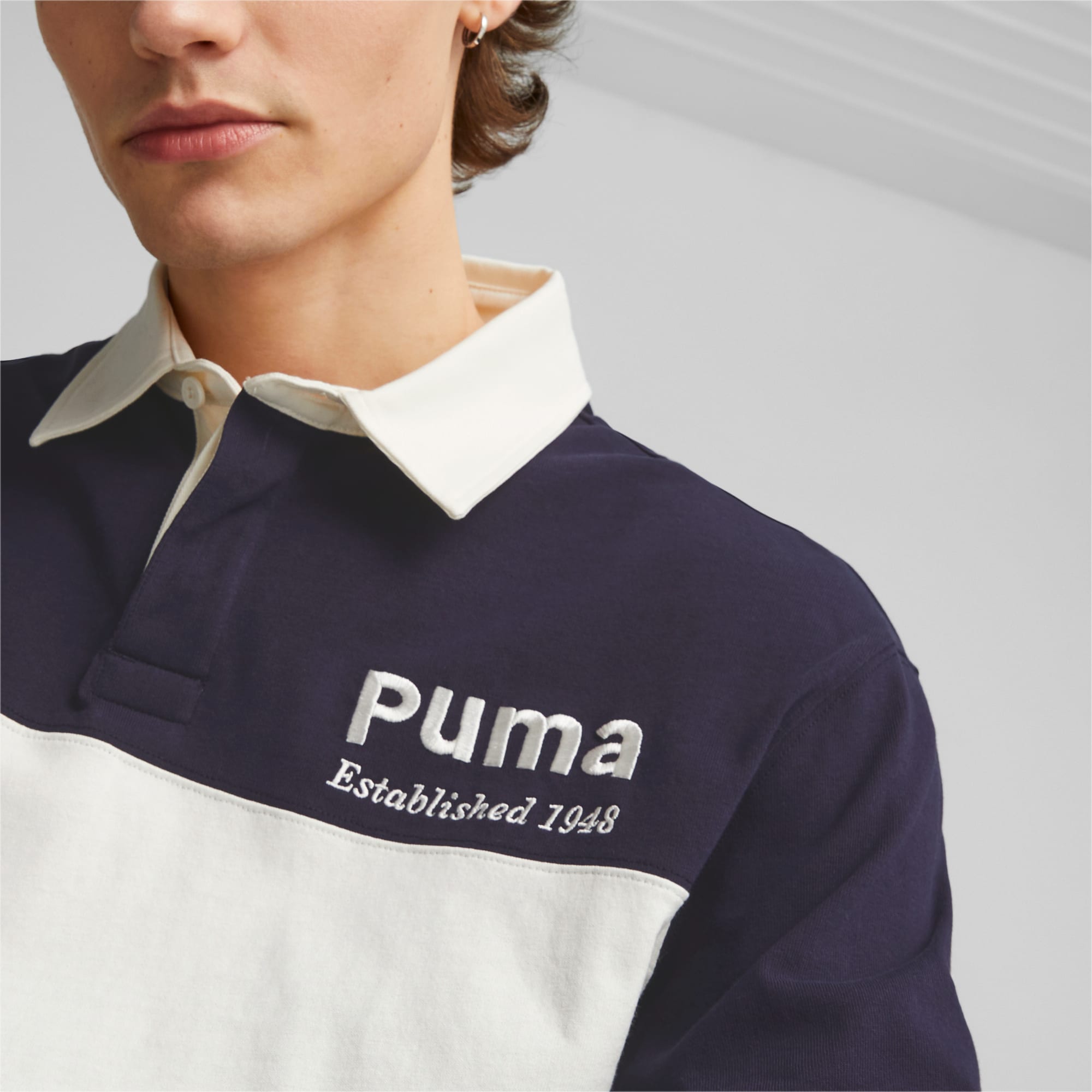 PUMA Team Men's Rugby Shirt, Dark Blue, Size XS, Clothing