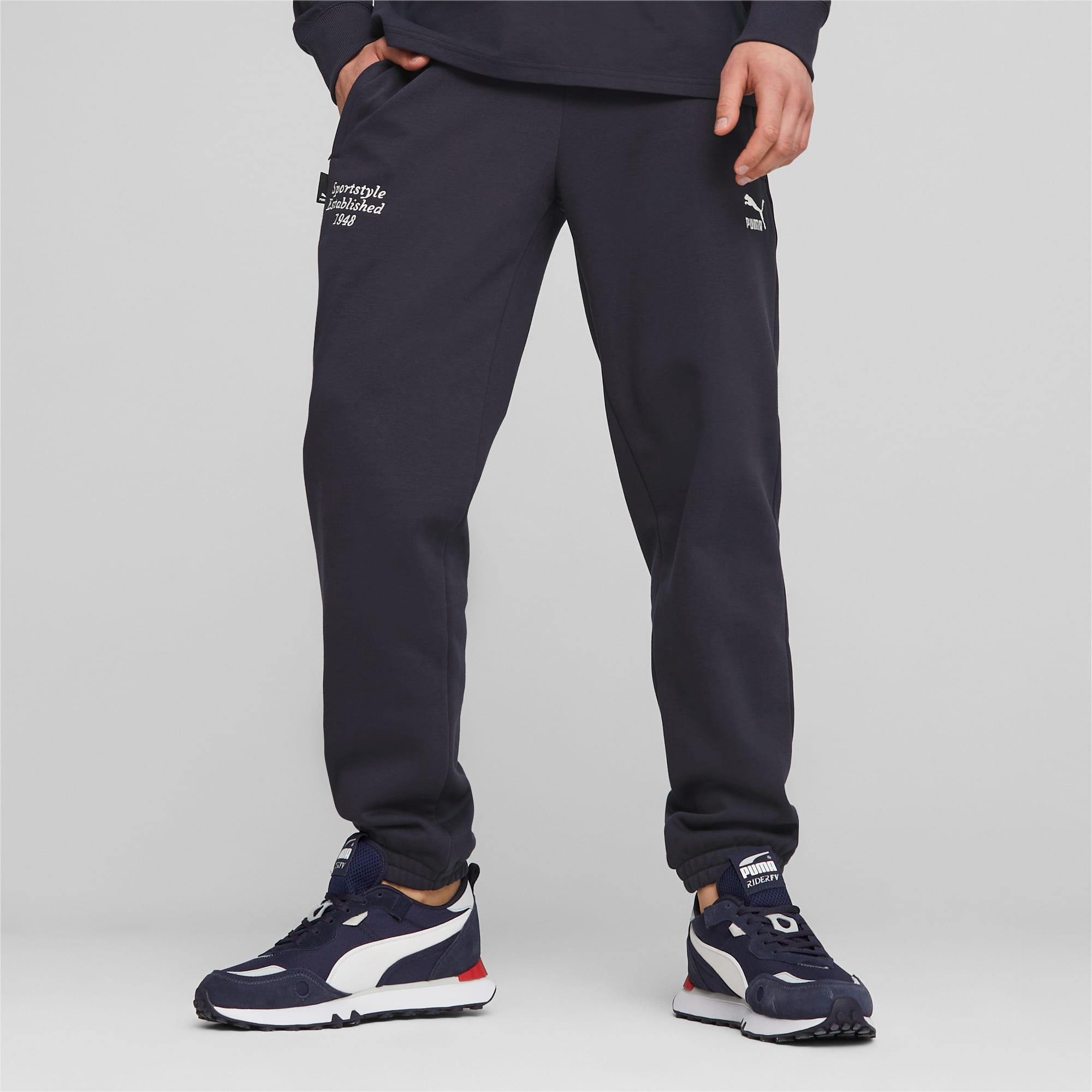 PUMA Team Men's Sweatpants, Dark Blue, Size XS, Clothing
