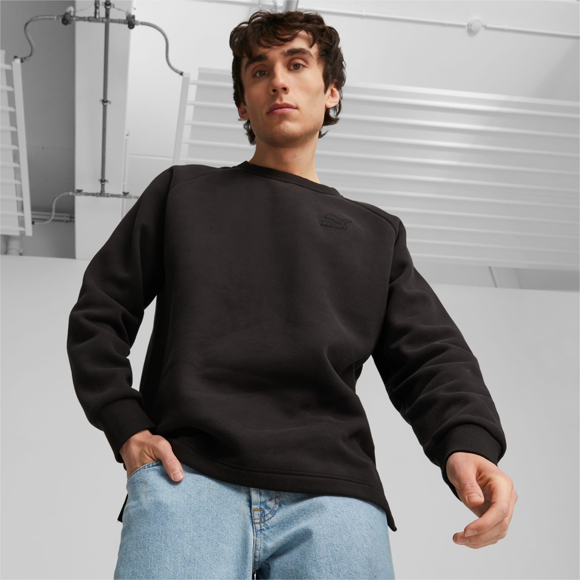 PUMA CLASSICS Sweatshirt Für Herren, Schwarz, Größe: L, Kleidung