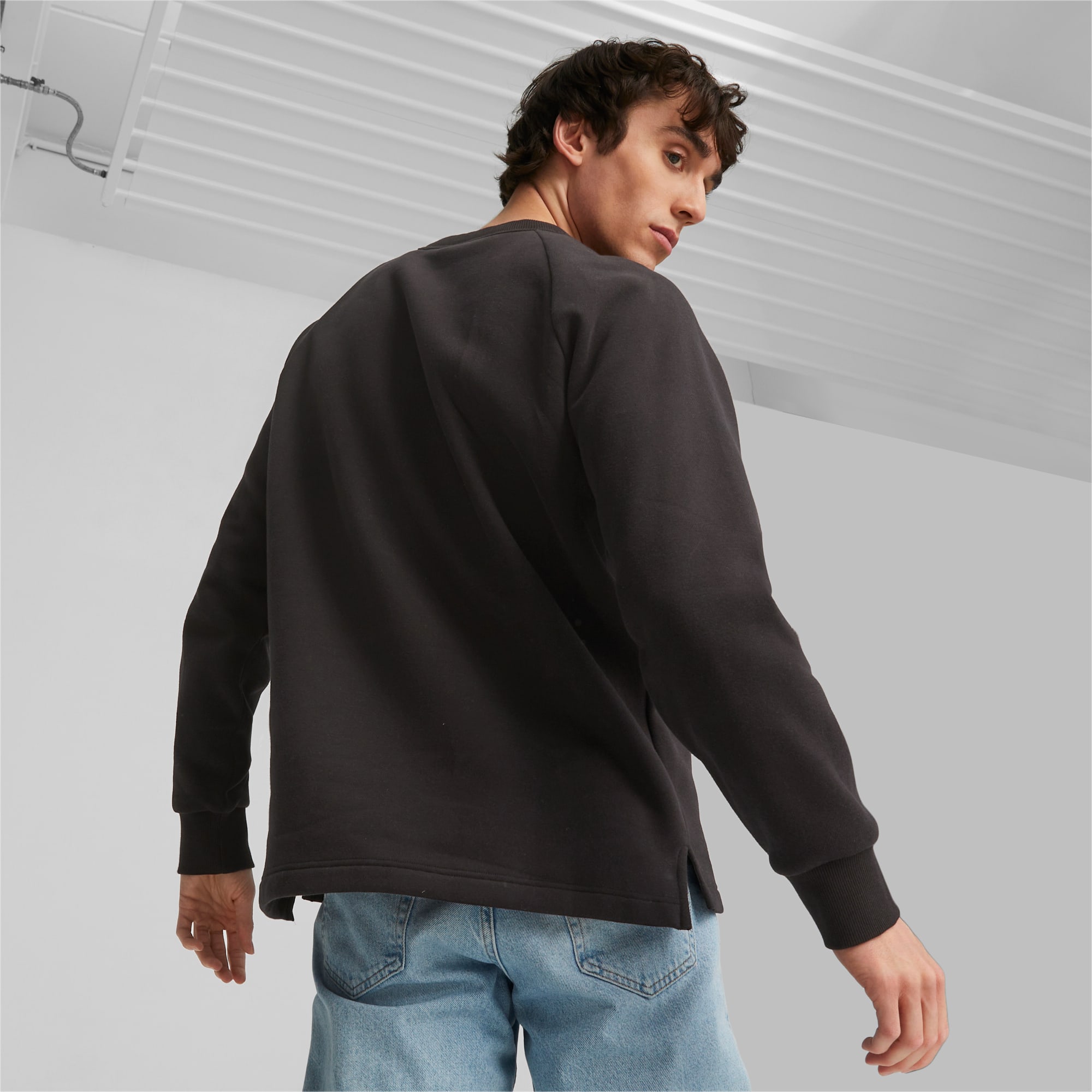 Men's PUMA Classics Sweatshirt, Black, Size XXS, Clothing