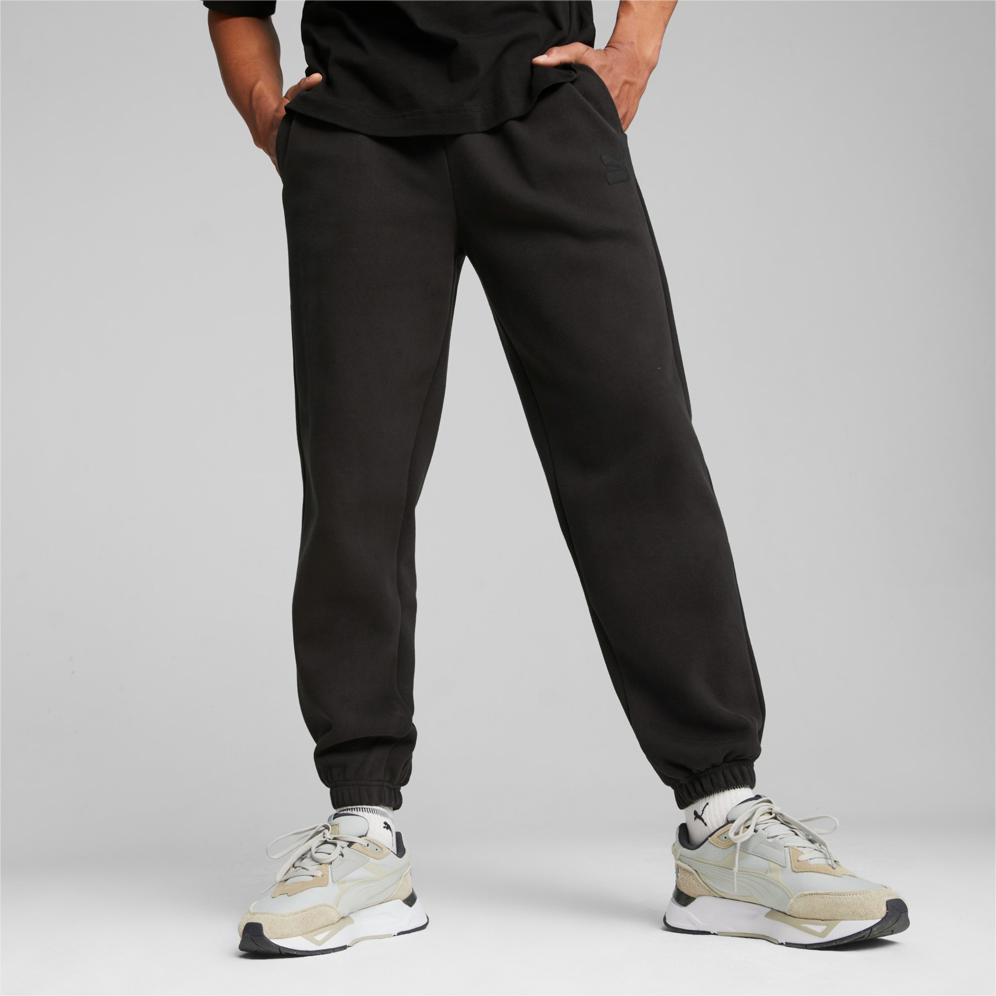 Men's PUMA Classics Sweatpants, Black, Size XXS, Clothing