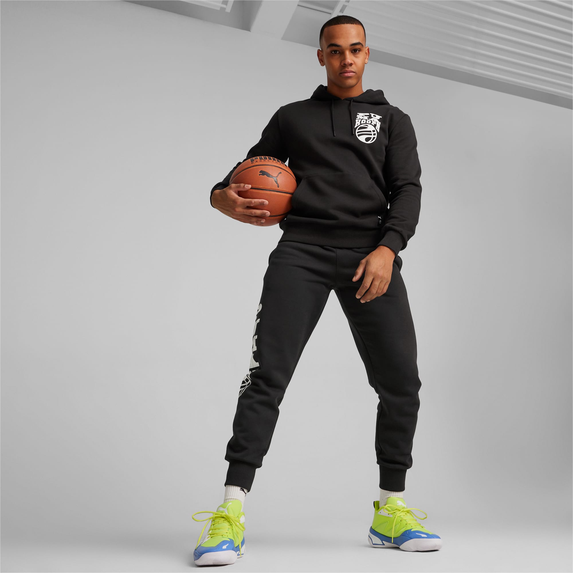 PUMA Posterize 2.0 Men's Basketball Hoodie, Black, Size XS, Clothing